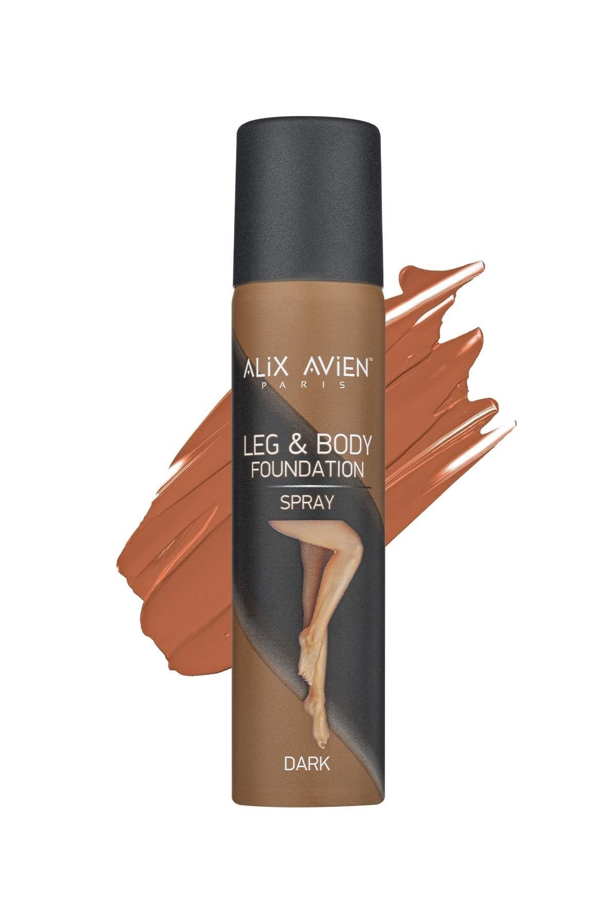 Alix Avien Bacak Fondöteni Dark Vücut Makyajı Bronzlaştırıcı Etki Sprey - Leg & Body Foundation Spray 75 ml-1