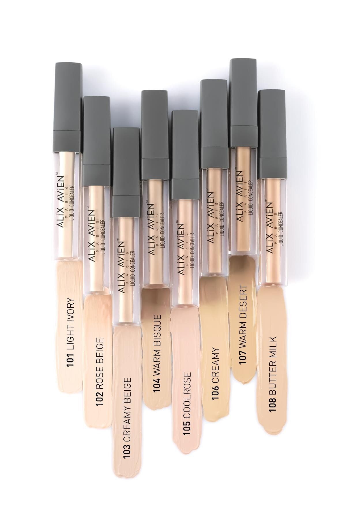 Alix Avien-Liquid Under Eye Concealer - Medium Skin Warm Under Skin Tone - Liquid Concealer 107 Warm Desert 2