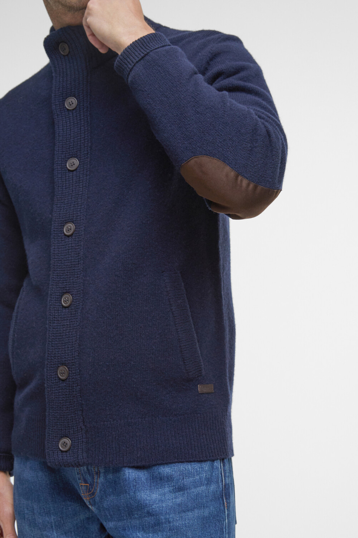 بافت مردانه راسته آستین بلند | باربور Barbour MKN0731-722 - تصویر 6
