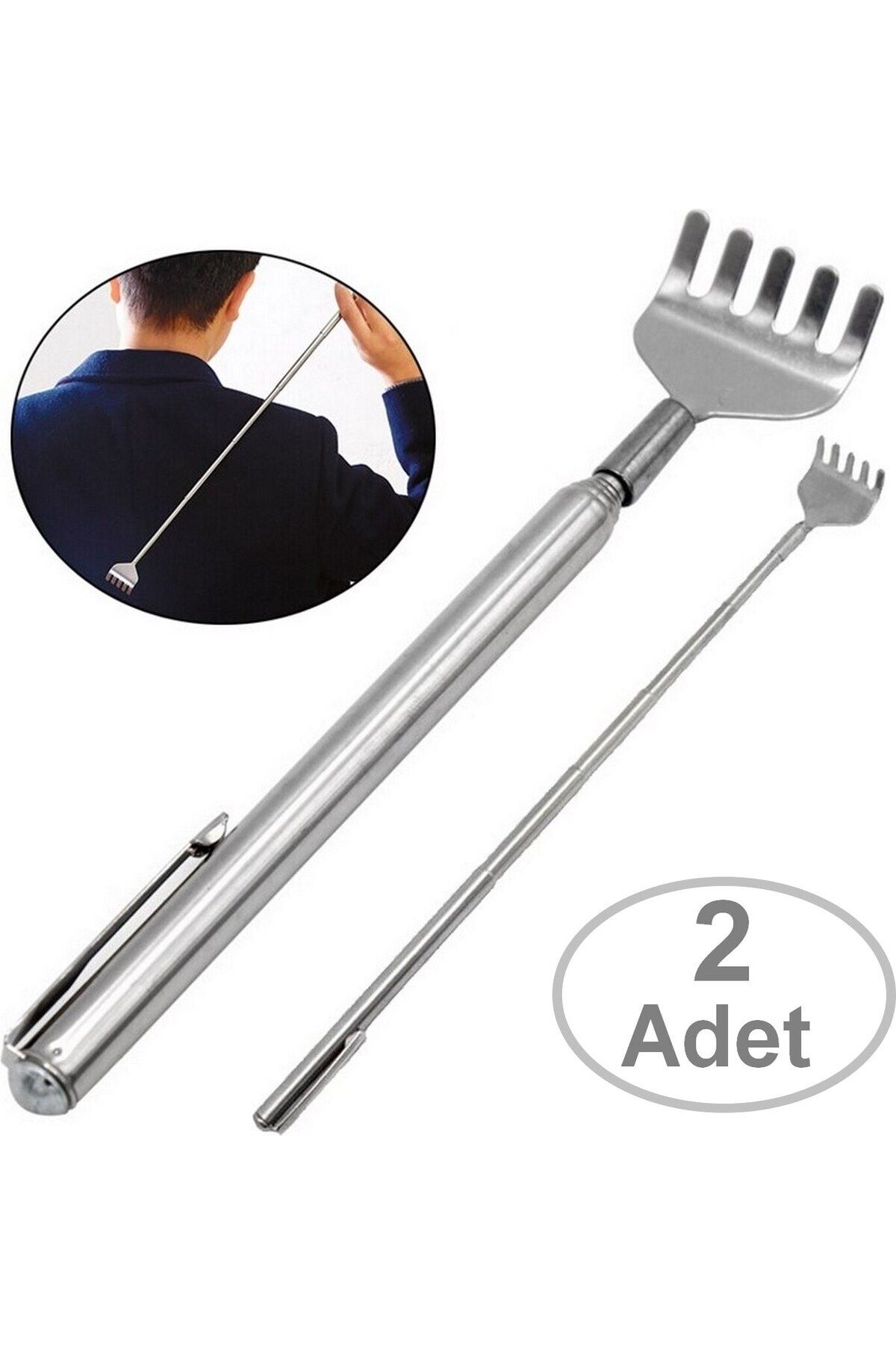 teknotrust İki adet teleskobik sırt kaşıyıcı, metal yapı, 51 cm, kolay kullanım