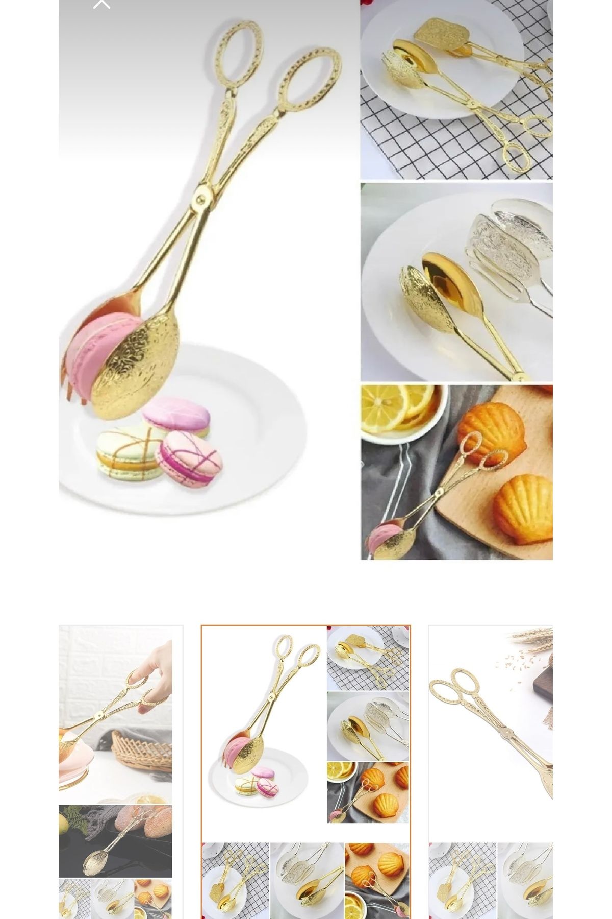 LeesHome-Gold Serving and Presentation Spoon Salad Spoon Cake Spoon 4