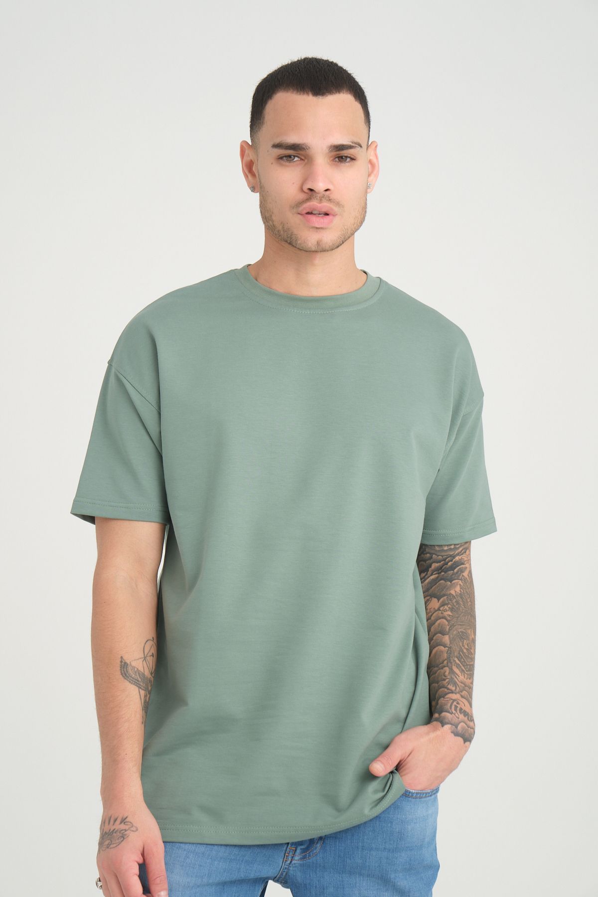 GRODYT-GRODY.T basic unisex relaxed oversize tshirt Mildew 4