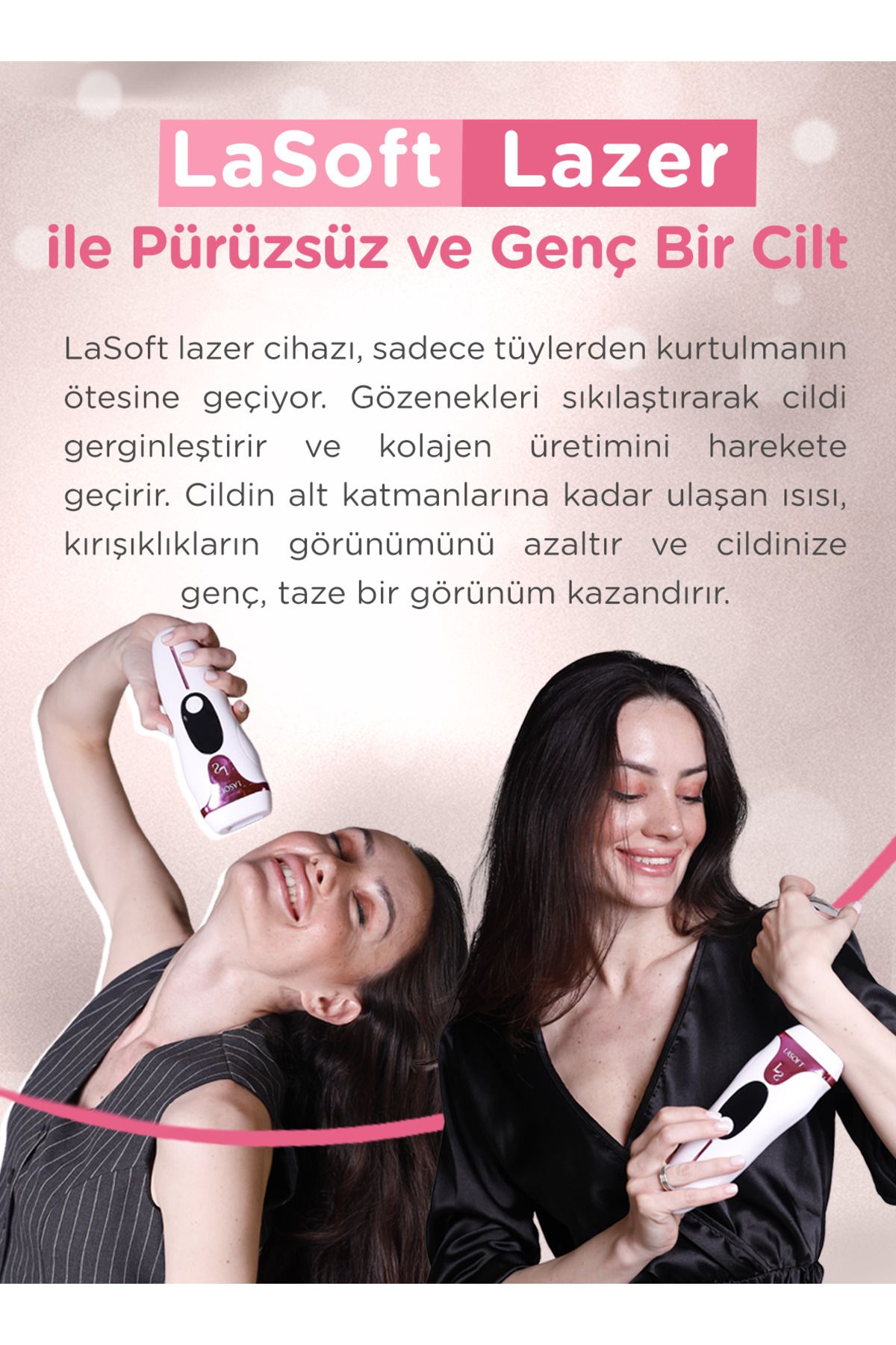 LaSoft Lazer Epilasyon Cihazı Evde Acısız Ipl Lazer Epilatör Yüz Tüm Vücut Ve Genital Bölge Lazer Aleti-3