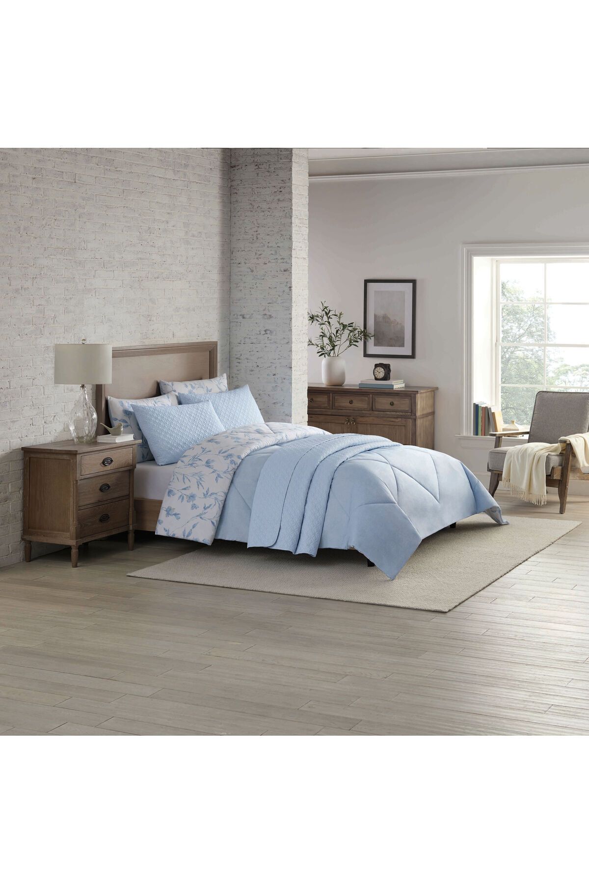 Orange Bed & Bath-Fall Costco | Double Size Comforter Set 6 Pieces - Light Blue|blue279 × 243 Cm 2