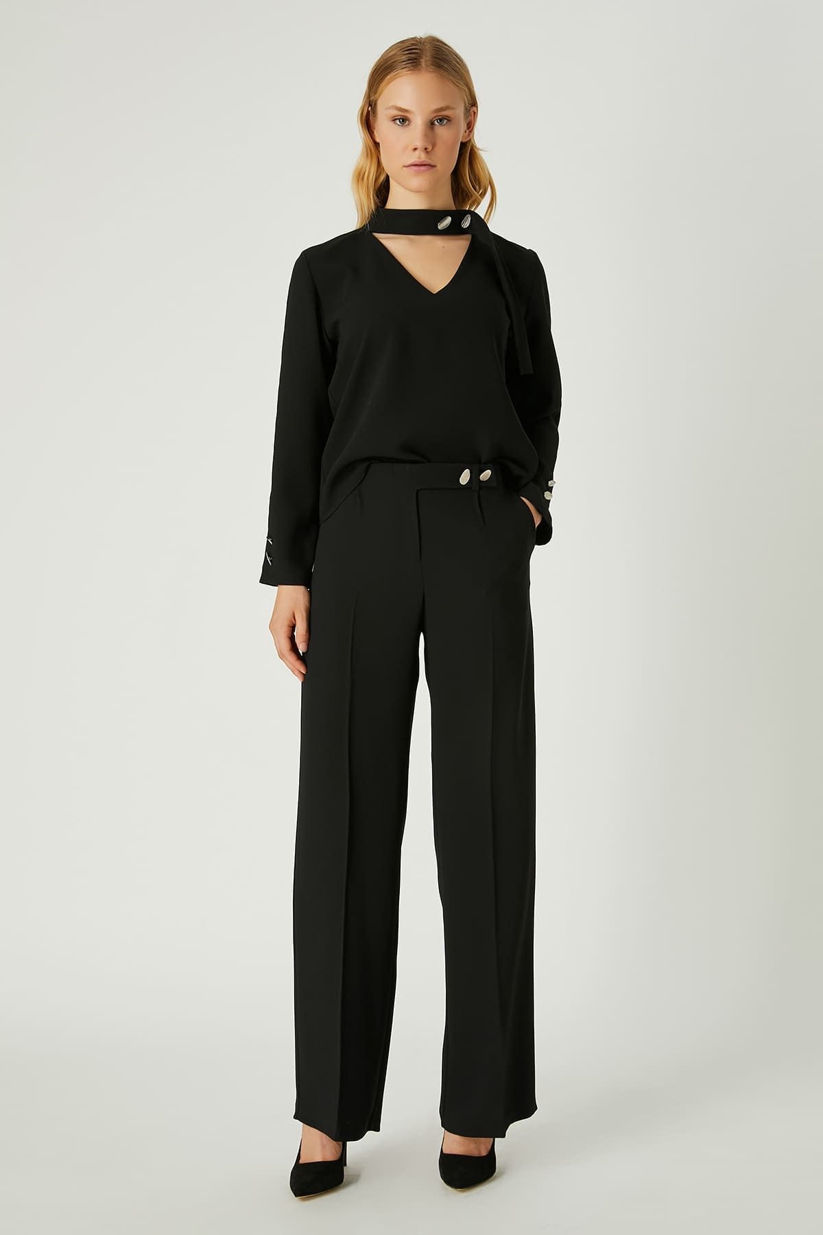 FEVER-Draped crepe pants 2