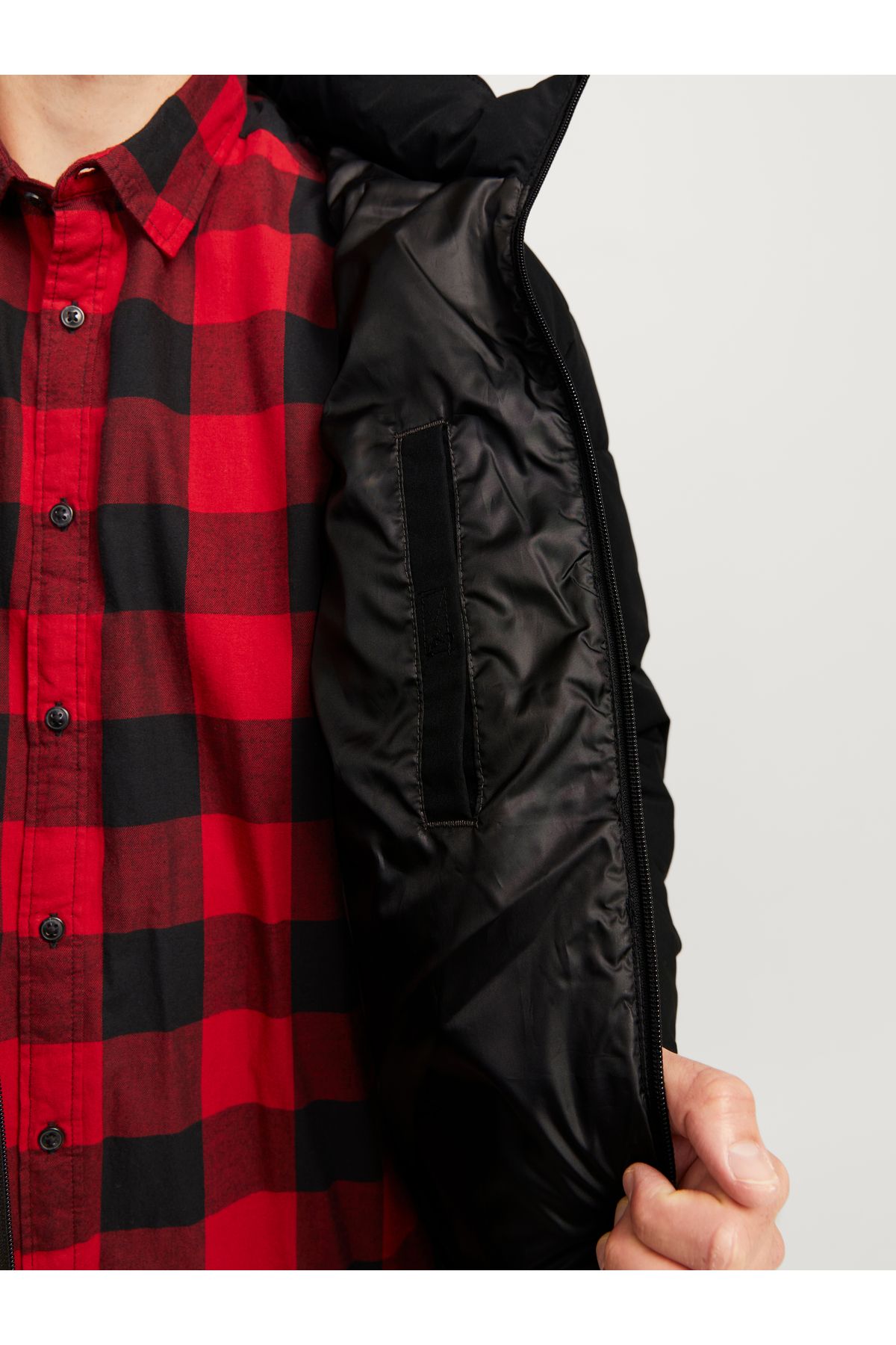 Jack & Jones-Jack Jones Men's Black Puffer Coat - Plus Size 12263996 -02 5