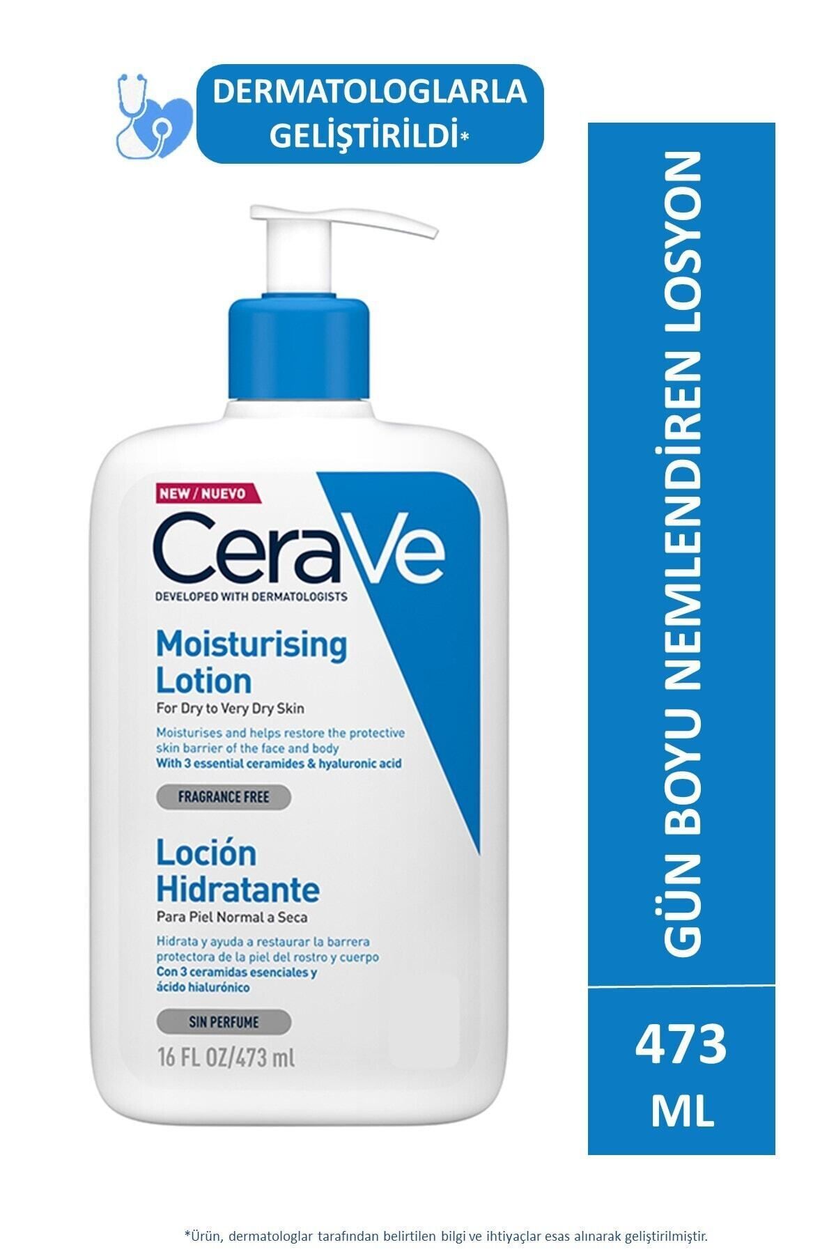 CeraVe Nemlendirici Losyon Kuru Ciltler Seramid Ve Hyalüronik Asit Içerikli Yüz Vücut 473ml