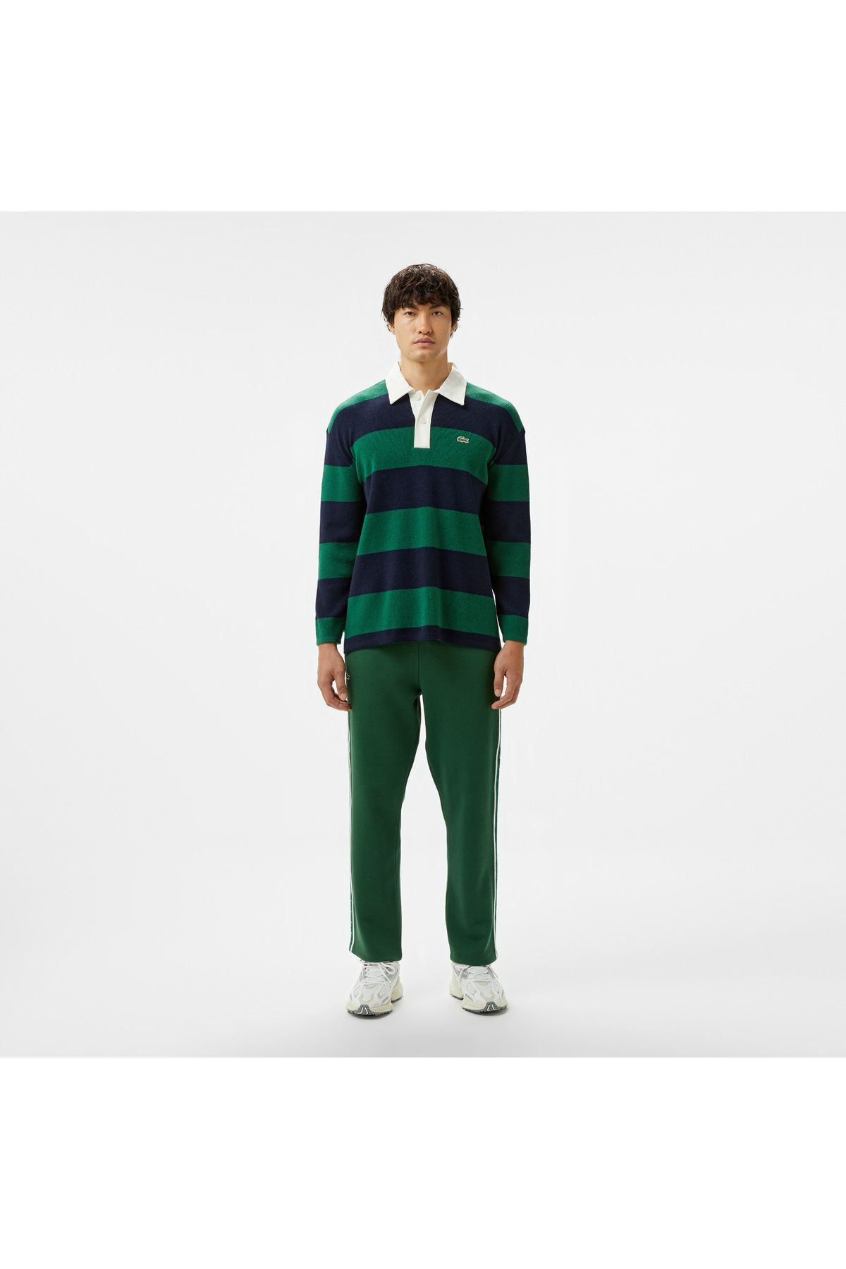 تی شرت یقه پولو مردانه و زنانه یونیسکس LOOSE FIT POLO YAKA NAVY CLUE LNITWEAR Lacoste