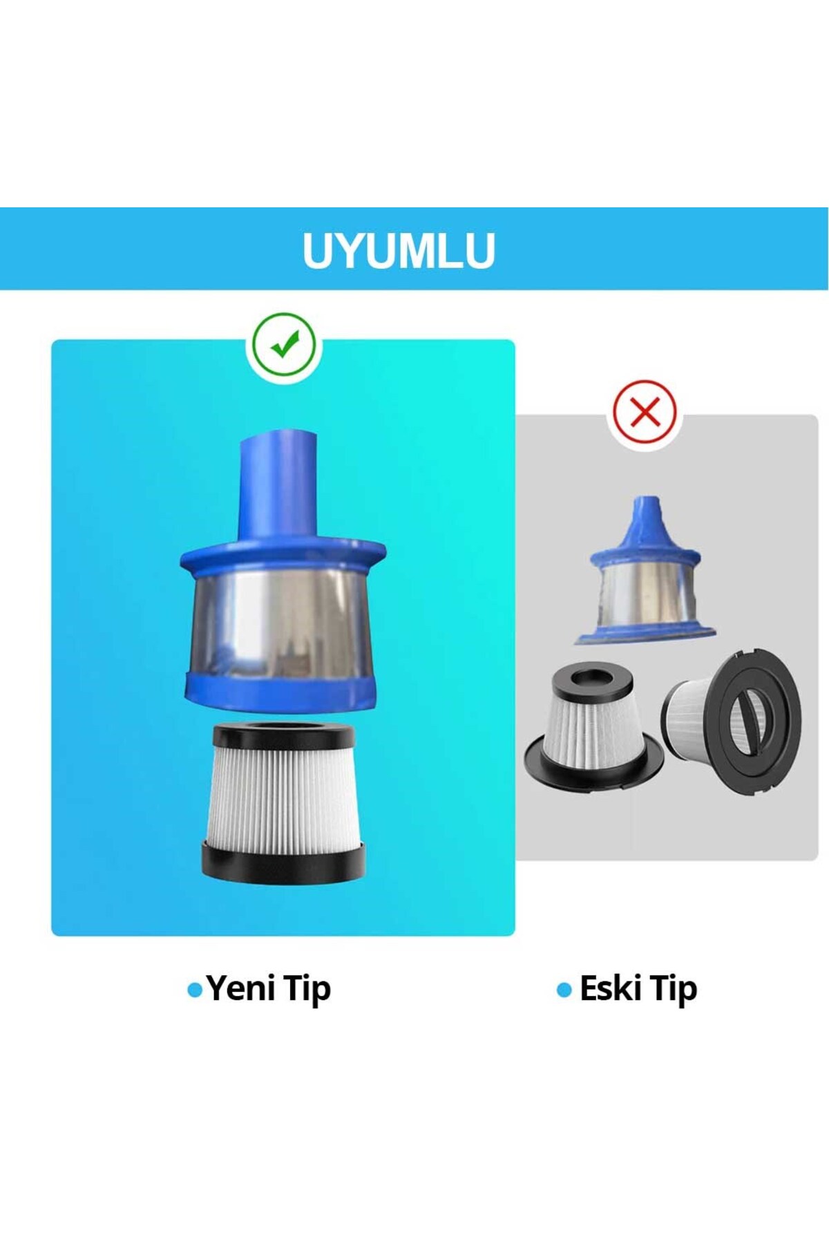 KGPart Arzum AR 4200 Magiclean Force Dikey Süpürge ile Uyumlu Hepa Filtre -  Fiyatı, Yorumları