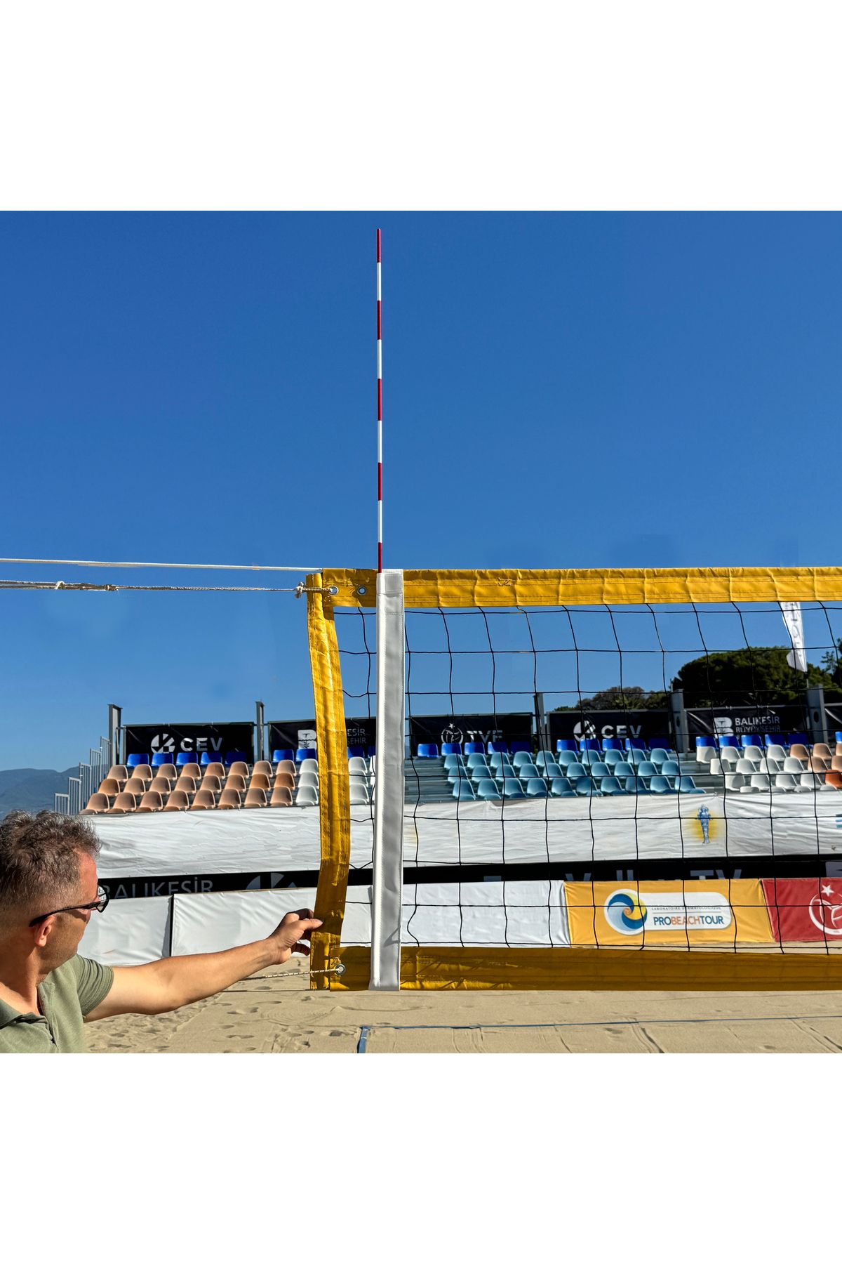 Boardee Katlanabilir Voleybol Anten Seti - Fiberglas Antenler, Cırtlı Kılıf - File Ekipmanı