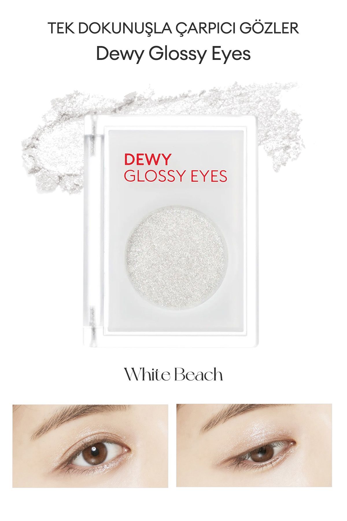 Missha Parlak Ve Işıltılı Görünüm Sunan Göz Farı M Dewy Glossy Eyes (white Beach)