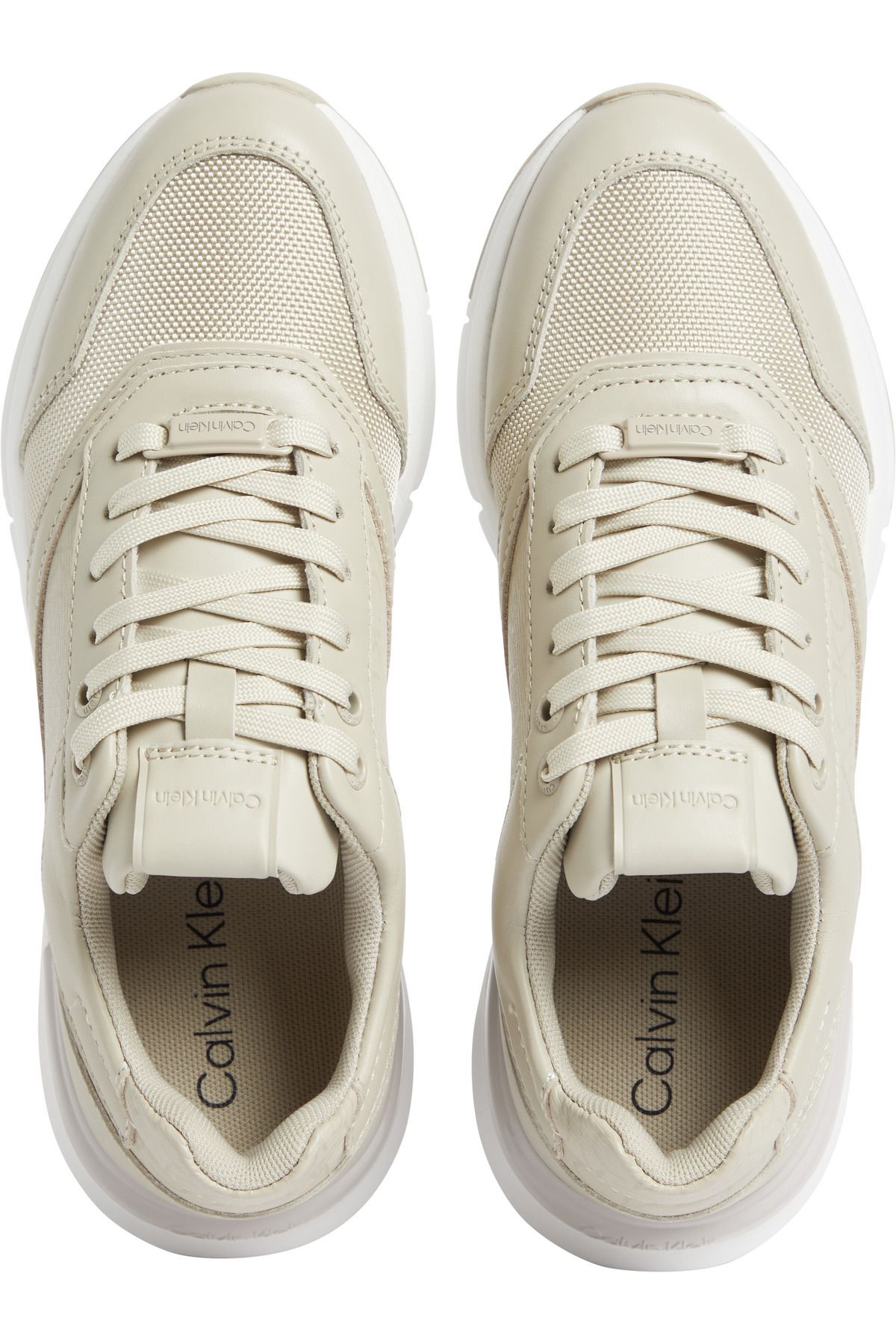 Calvin Klein-Monogram Detail Lace-Up Sneakers 3