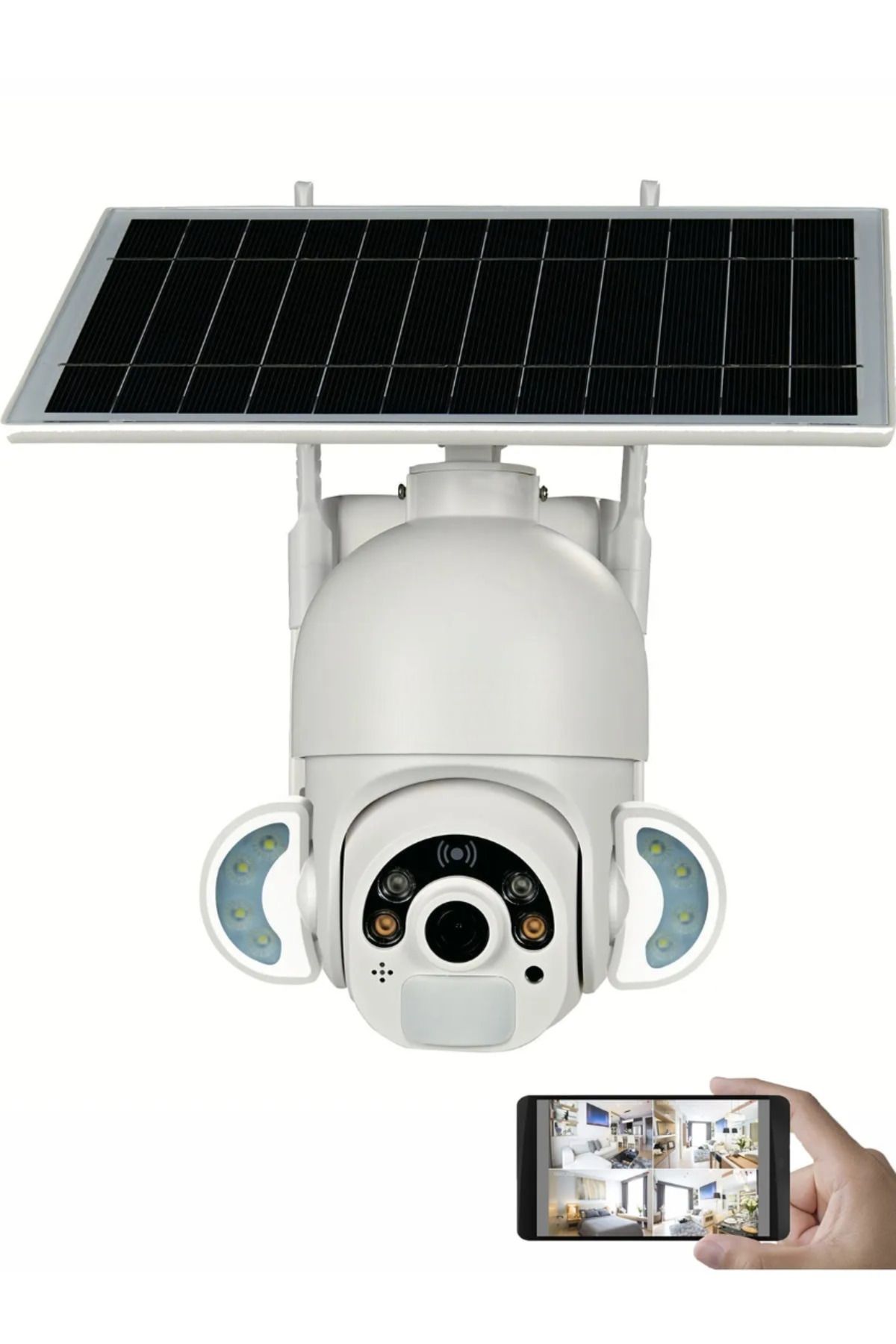 une caméra smart avec une carte 4g sim à 360 dénergie solaire hd 1080p contrôlé par téléphone ptz