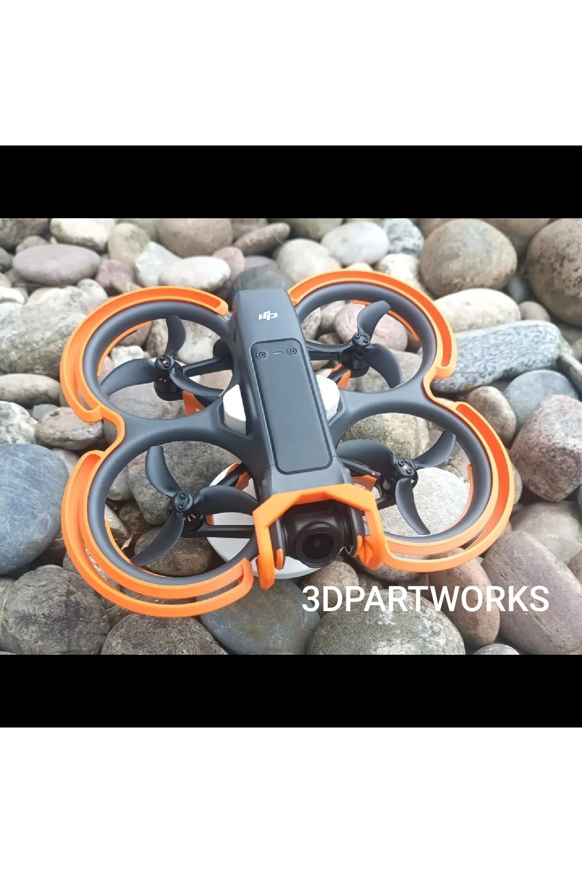 3DPartWorks Dji Avata 2 Drone Için Gimbal Ve Gövde Koruma Iniş Takımı Seti Neon Turuncu