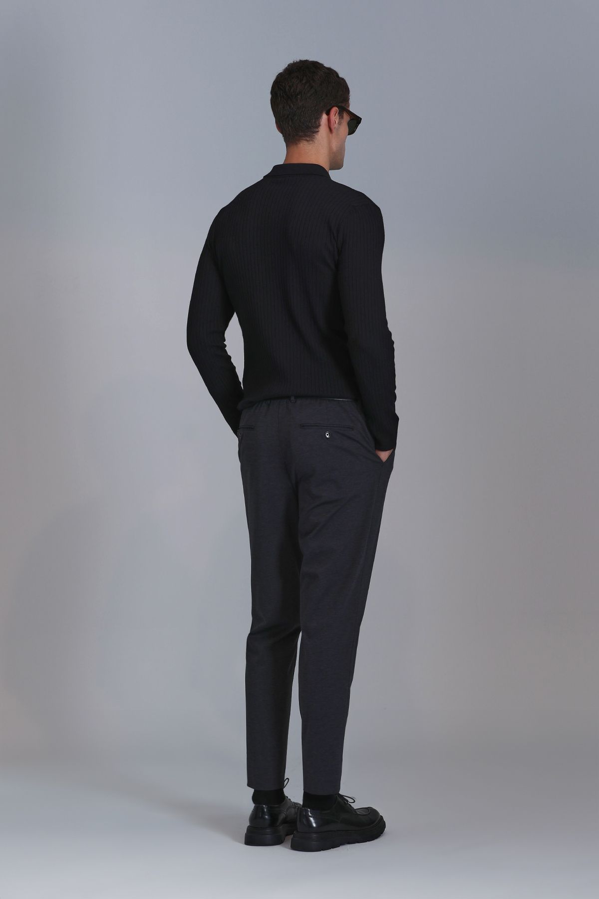 شلوار چینی اسپرت مردانه Lufian Antoni Slim Fit Anthracite