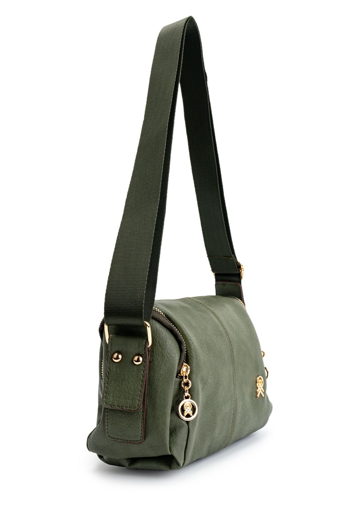 minebag-Geantă crossbody din piele artificială kaki pentru femei - Polya 3