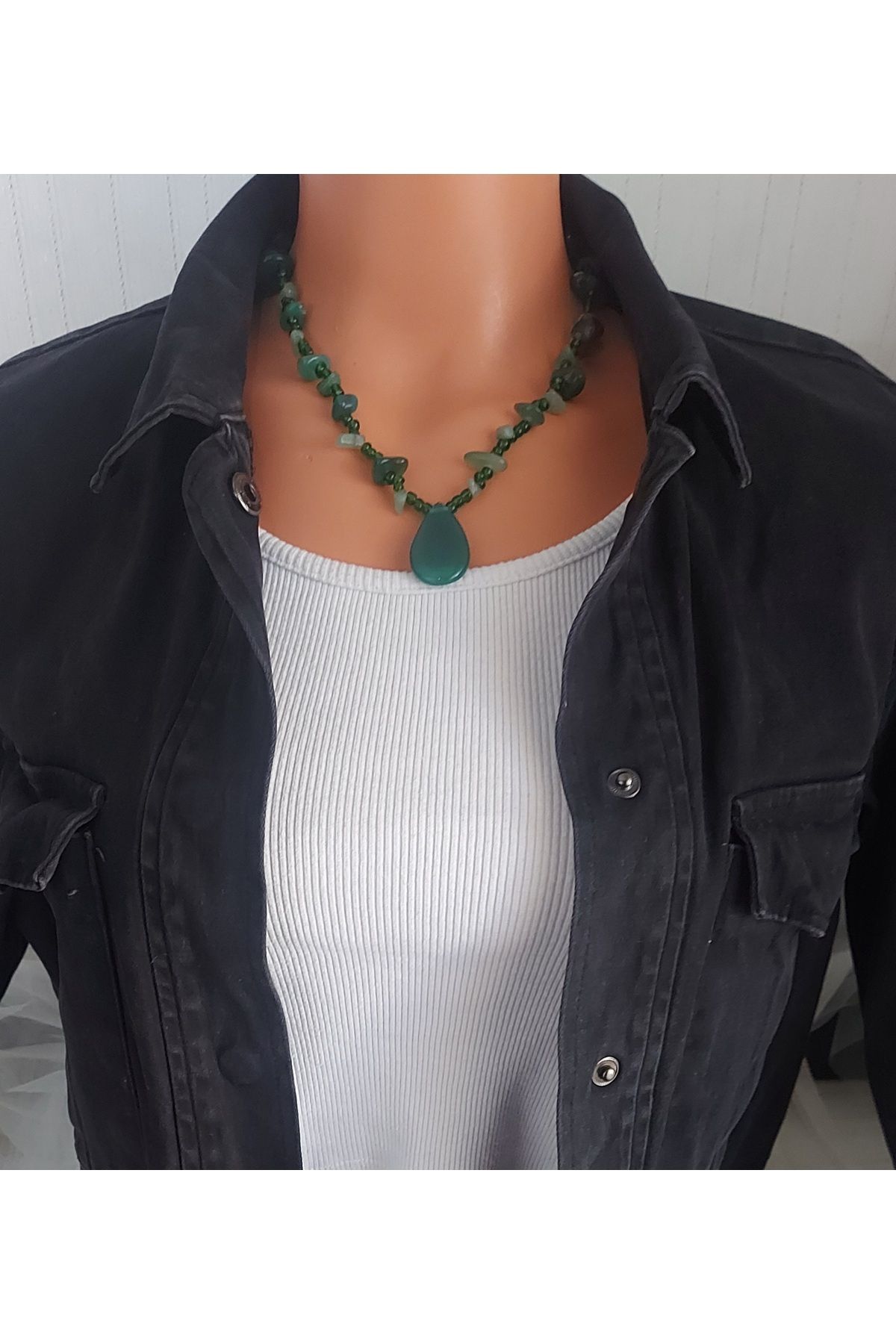 Nej-Agate Stone Necklace 1