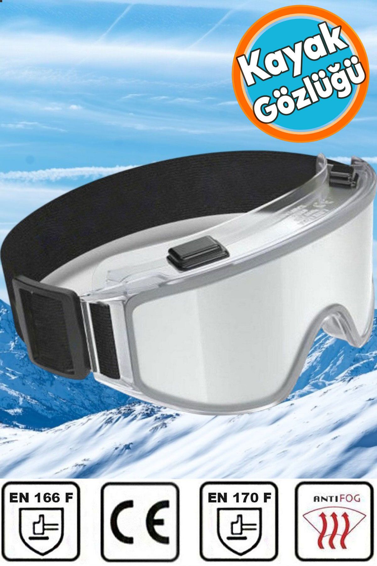 NZB Kayak Gözlüğü Antifog Güneş Kar Şeffaf Snowboard Glasses Ekonomik Buğulanmaz Gözlük