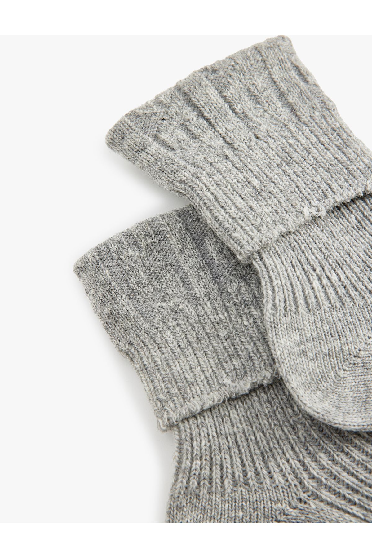 Koton-Thick Sock Socks with Fold Detail 3