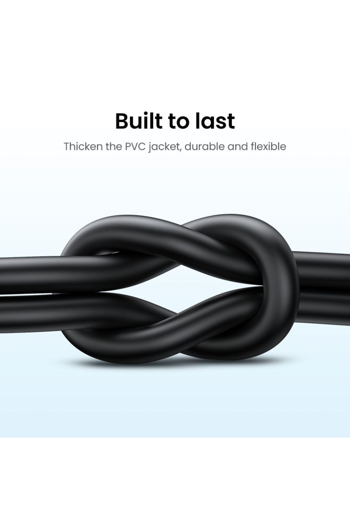 Ugreen-كابل شحن ومزامنة بيانات USB إلى USB-C بطول 1 متر - أسود 5