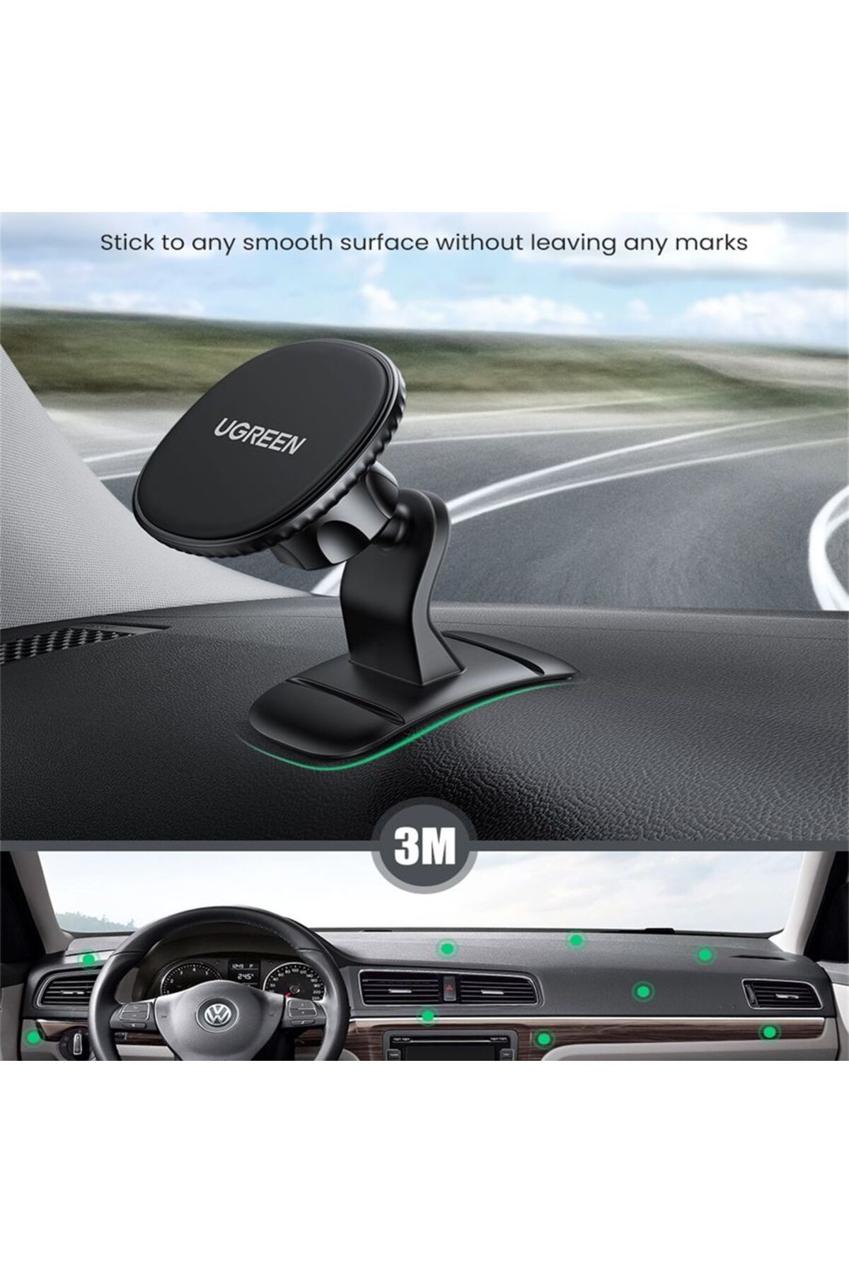 Ugreen-UGRREN Magnetic Phone Holder for Car - Black 6