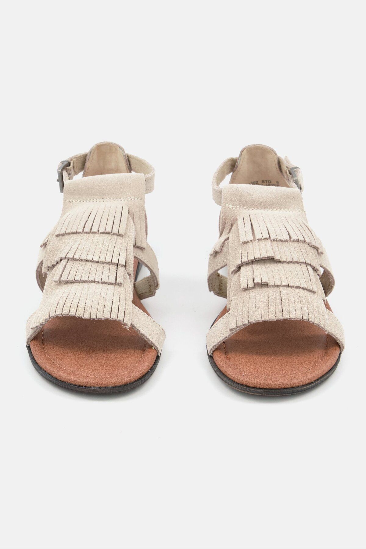 Minnetonka-Women Suede Adjustable Buckle Sandals, Grey 3