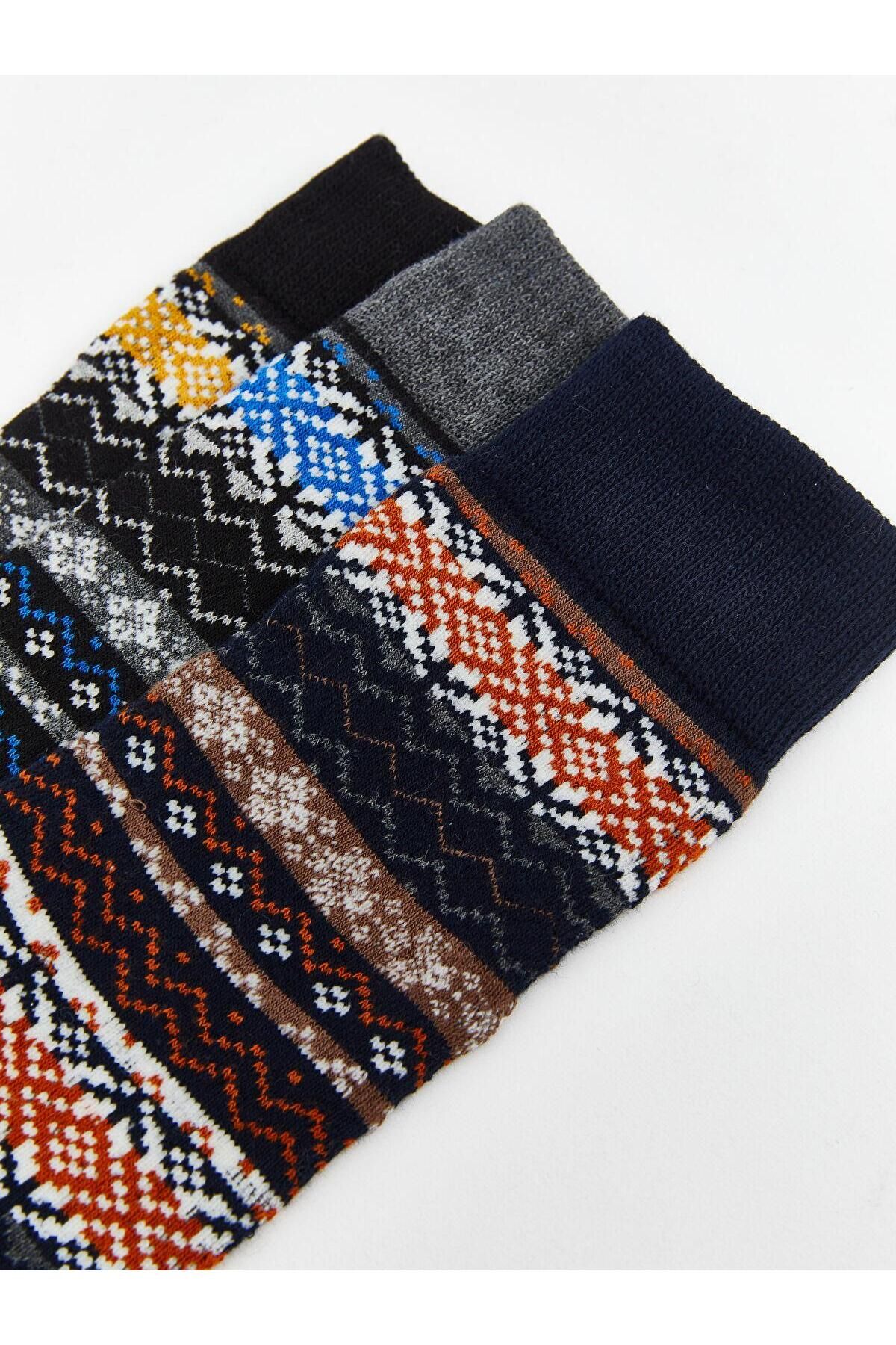 LC Waikiki-ACCESSORIES Patterned Men's Socks 3-Piece 3