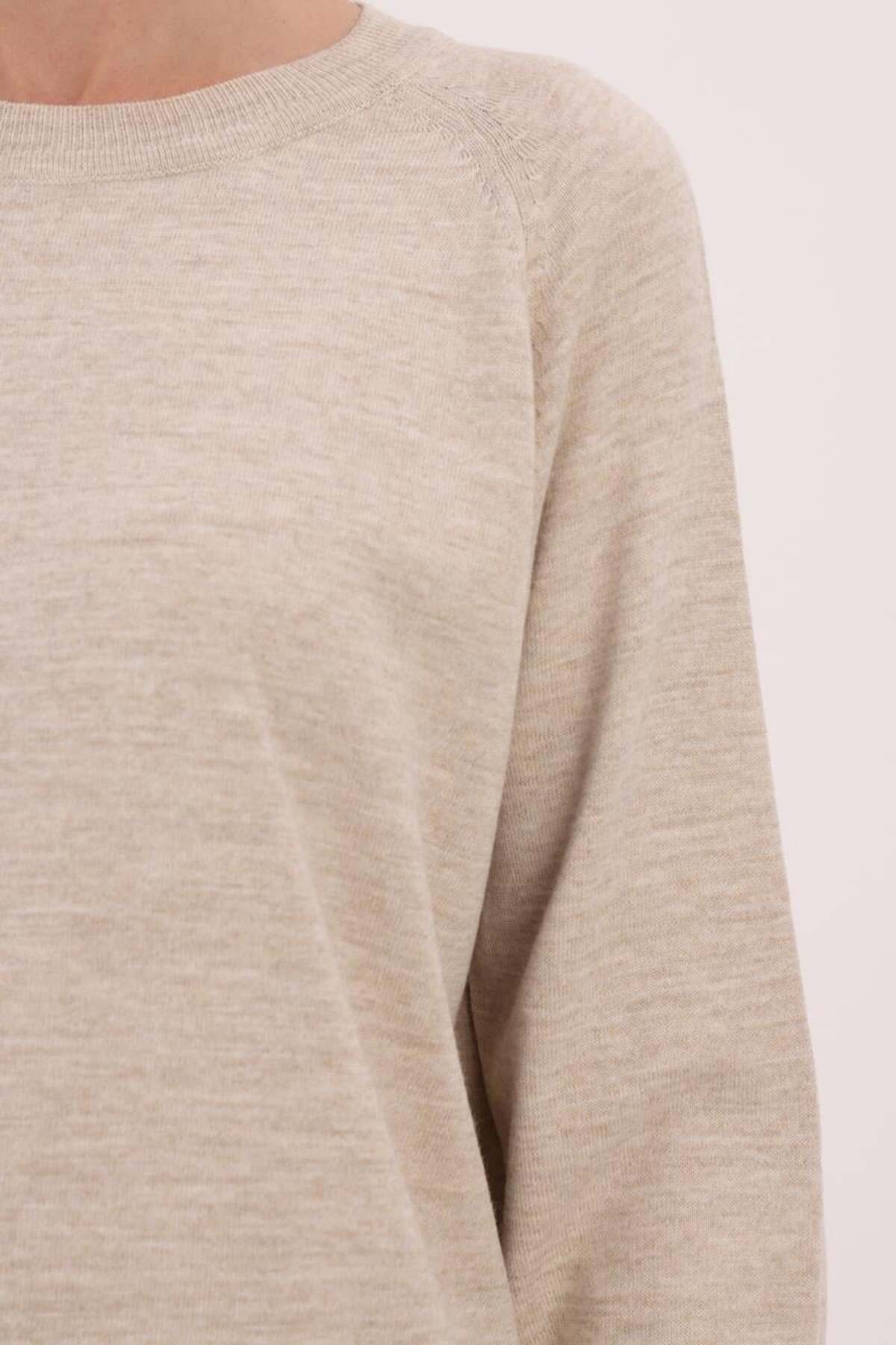 ALLDAY-Пуловер с кръгло деколте Stone-BASIC RAGLAN 5