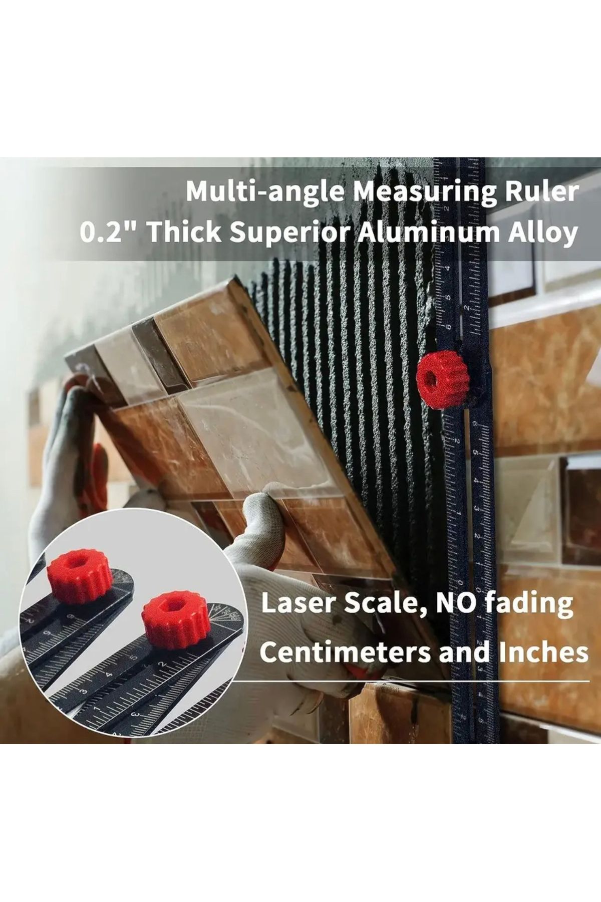 BGA-6 Handle Foldable Ruler Tiler Ruler Carpenter Master Measure Ruler Angle Finder 8