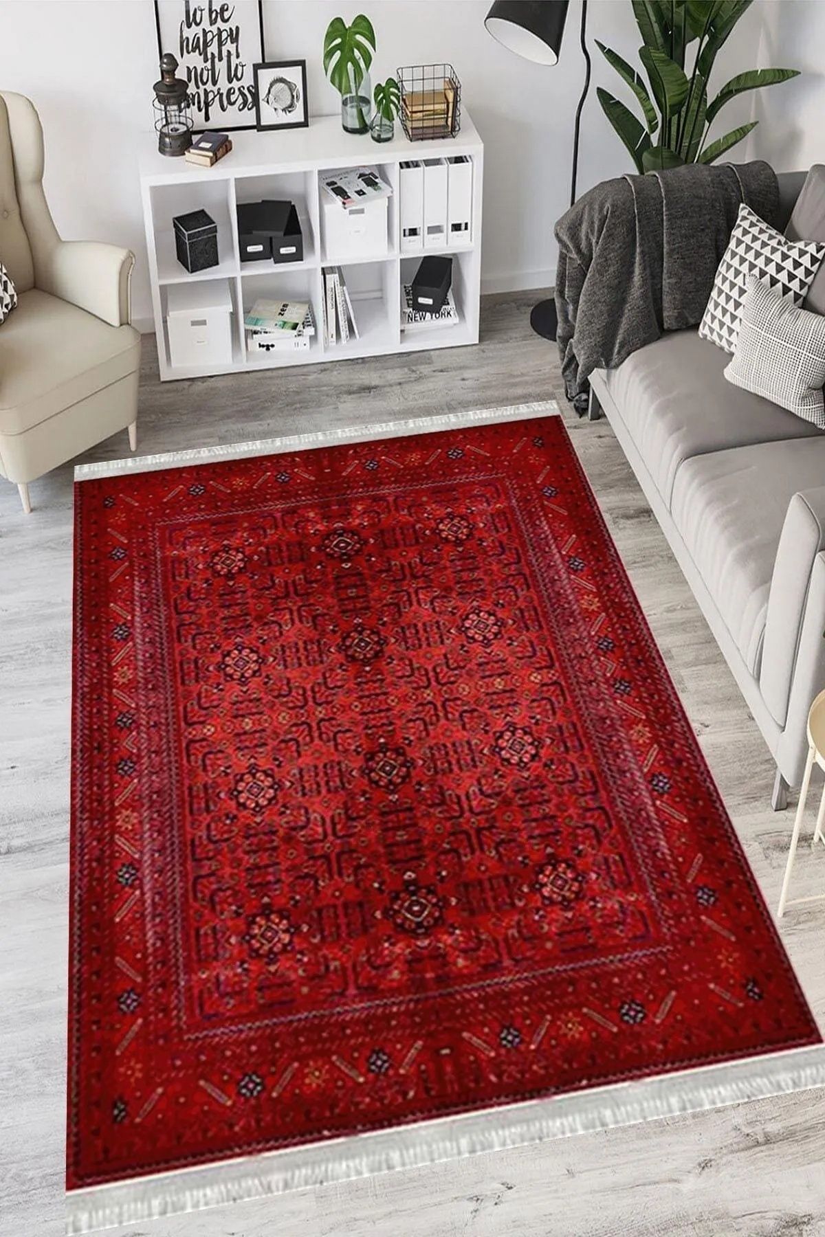 DERWARDEIN-Digital Printing Washable Non-Slip Base Living Room Carpet Thin (Slim) 2