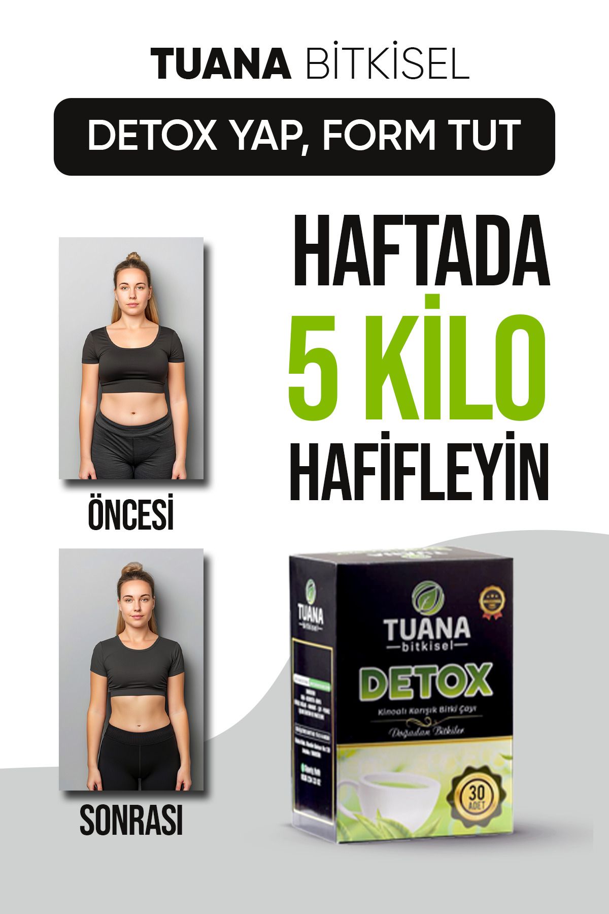 Tuvana Bitkisel Kilo Verme Zayıflama1 Yardımcı Bitkisel Karışımlı Detox Form Çayı