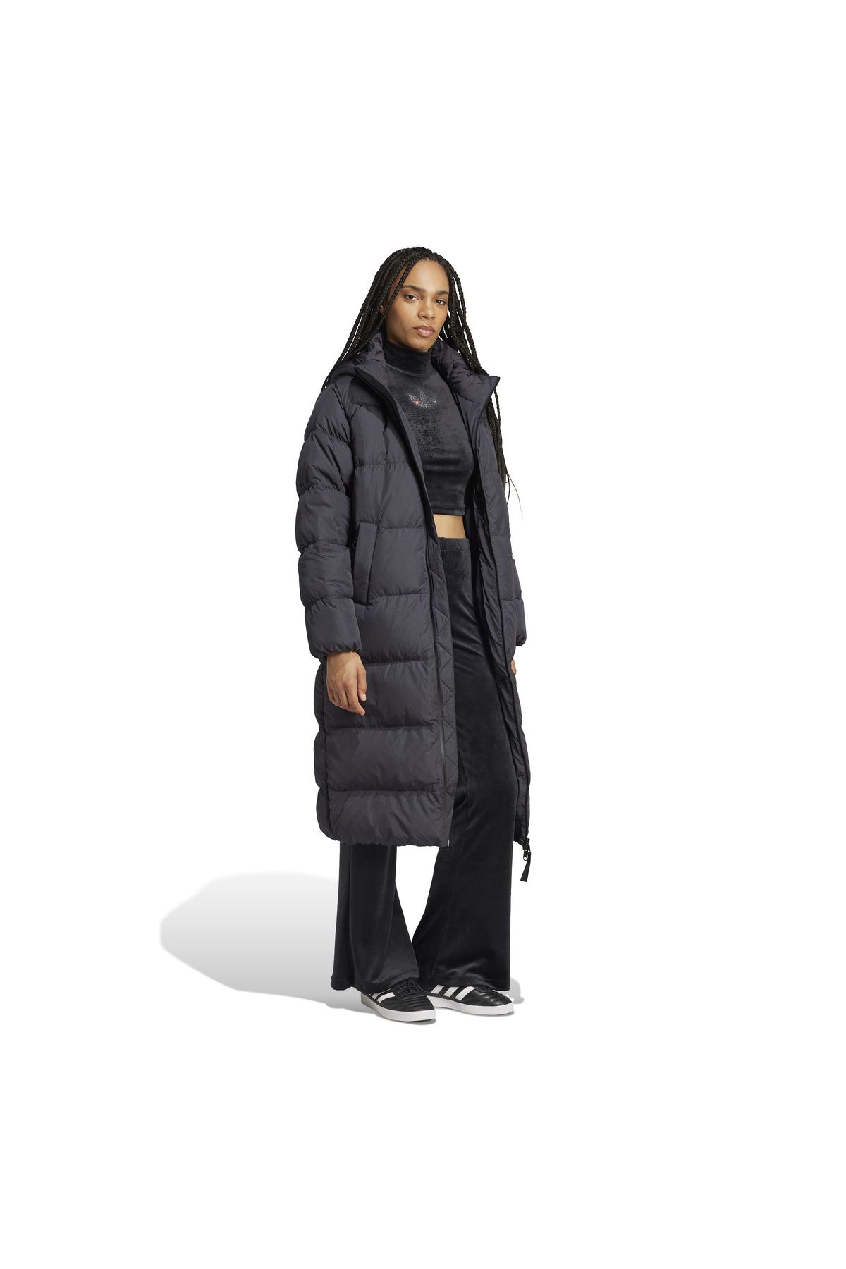 adidas-Regen Long down Women's Black Coat Iw8371 2