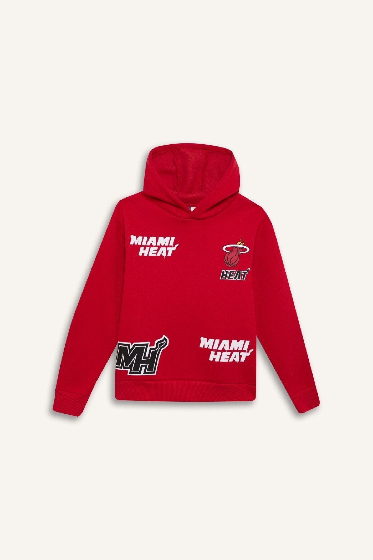 DeFacto-Boy's Nba Miami Heat Hooded Sweatshirt - D8002A824Wn 1