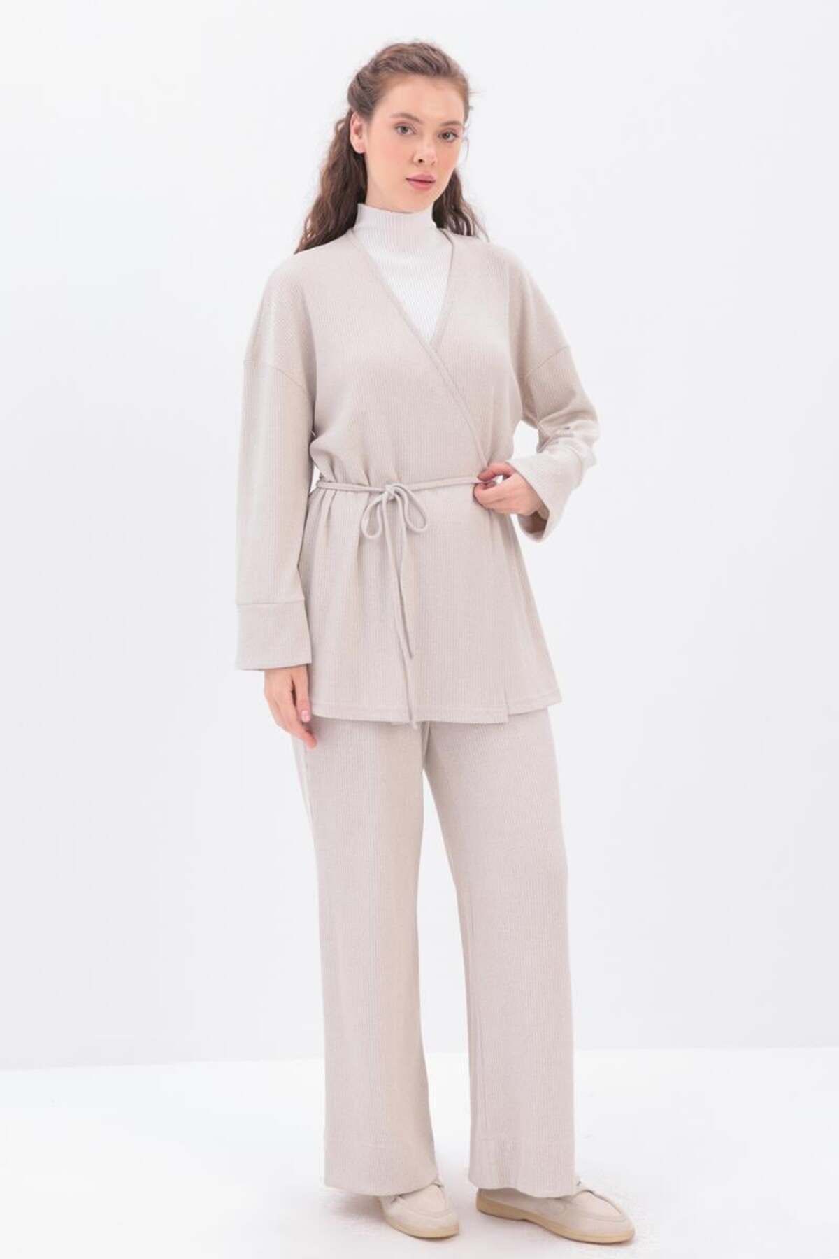 ALLDAY-Costum pantalon bej-dublu 3