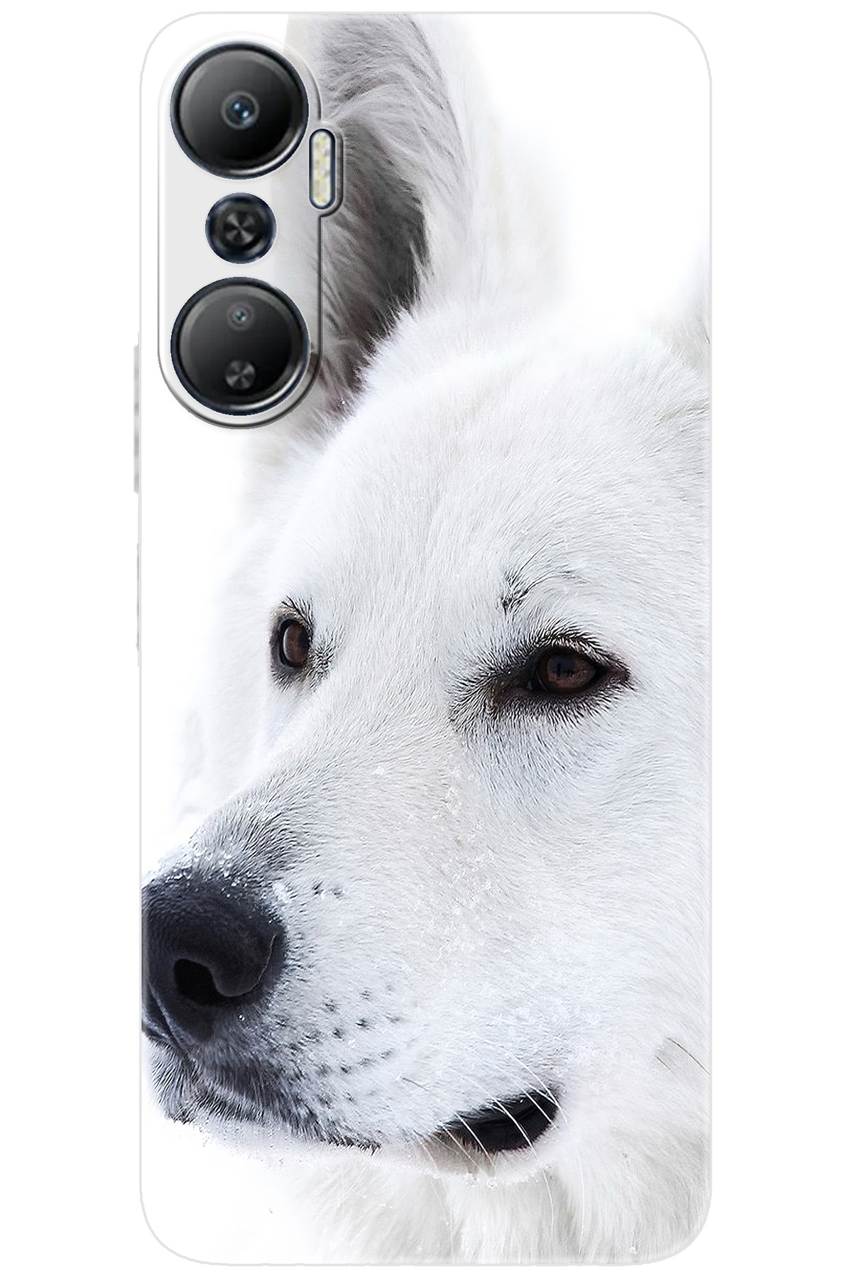 iNfinix Hot 20 (X6826) Compatible Sheath Pattern Printed Silicone White Wolf NGO:169 CP-0sUGMZJ