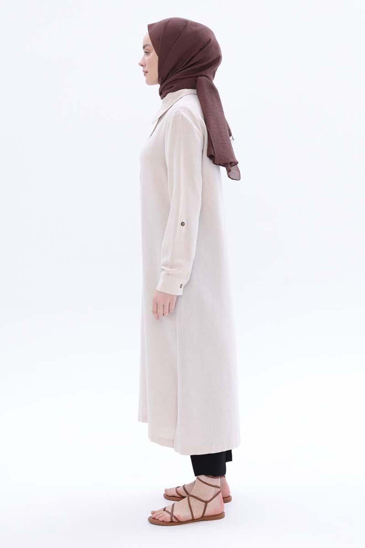 ALLDAY-Bone-Double Button Linen Tunic 3
