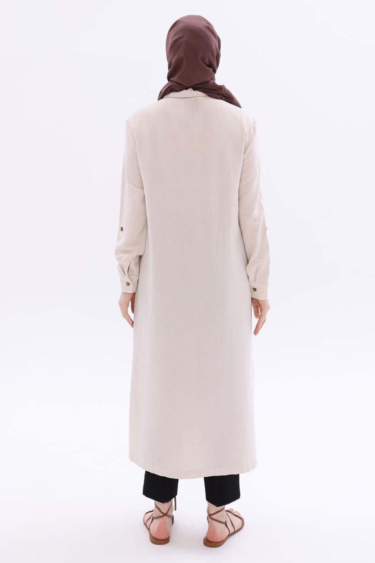 ALLDAY-Bone-Double Button Linen Tunic 4