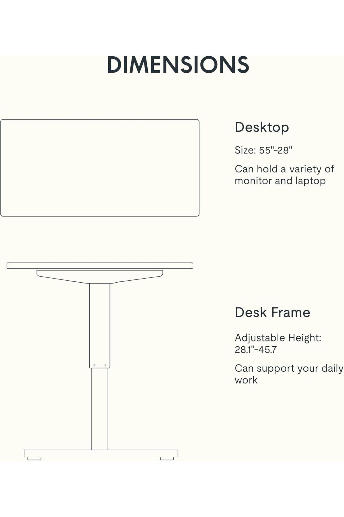 Mahmayi-Flexispot Modern 140 x 70 cm Maple Standing Desk with Adjustable Legs, Anti-Rust Steel Frames 6