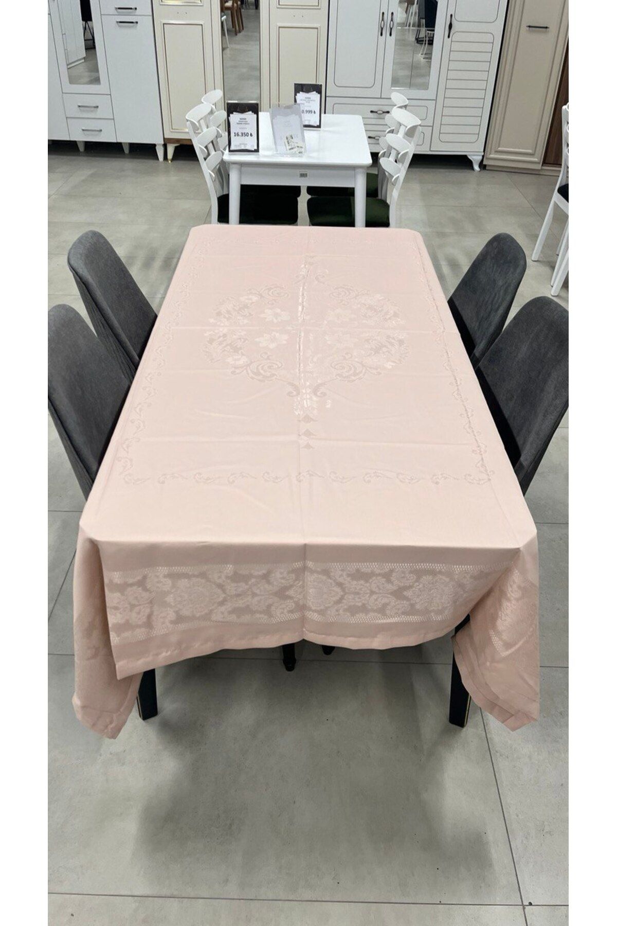 Kalev Home-Jumbo Laceless Stain Resistant Liquid Proof Tablecloth 160X220 cm 1