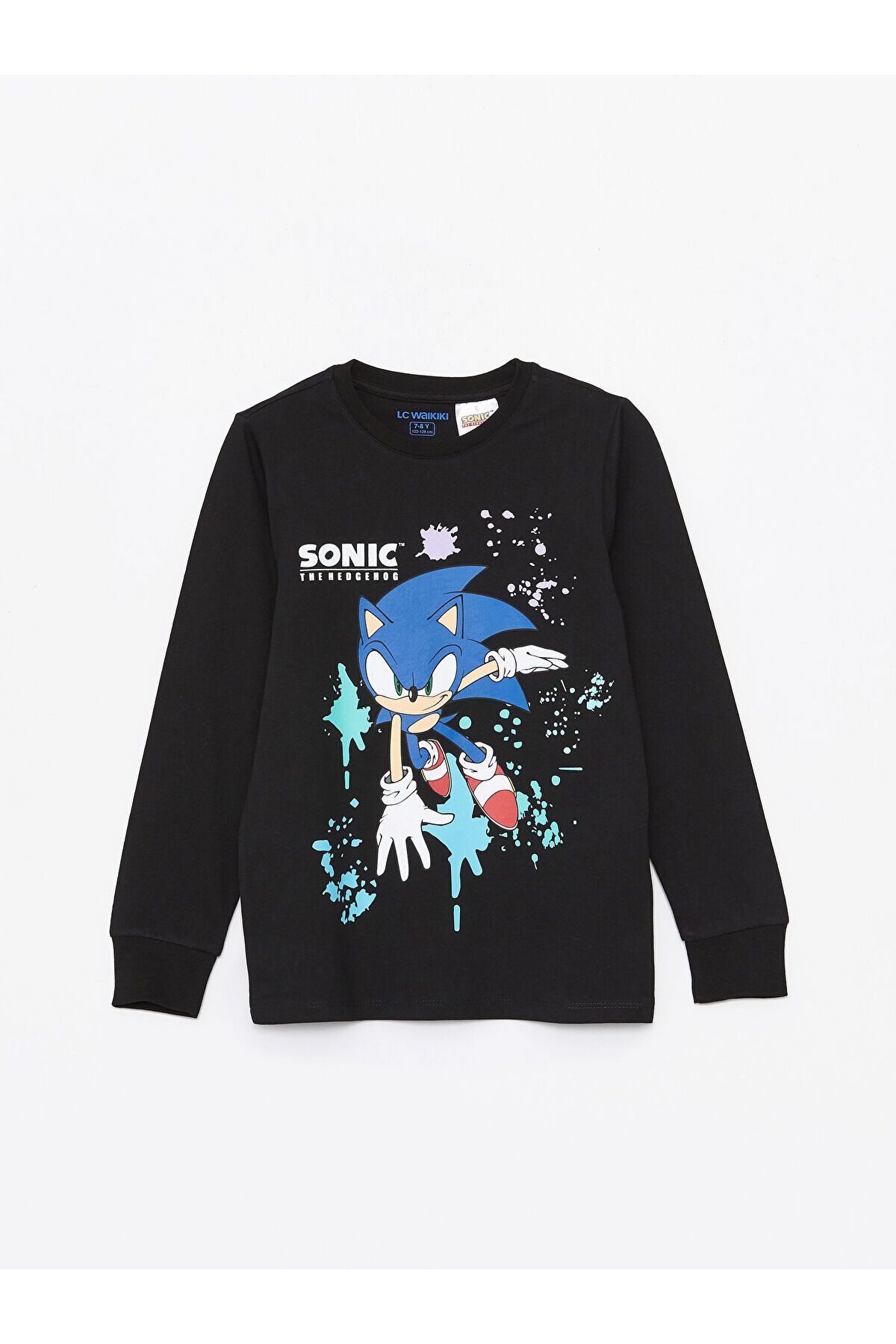 LC Waikiki-Súprava chlapčenského pyžama s dlhým rukávom Lcwk Crew Neck Sonic Printed 2
