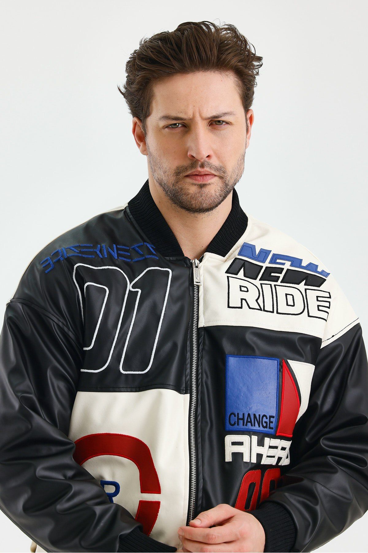 İLKCET MODA-Unisex Jacket with Quilted Inside and Embroidery 2