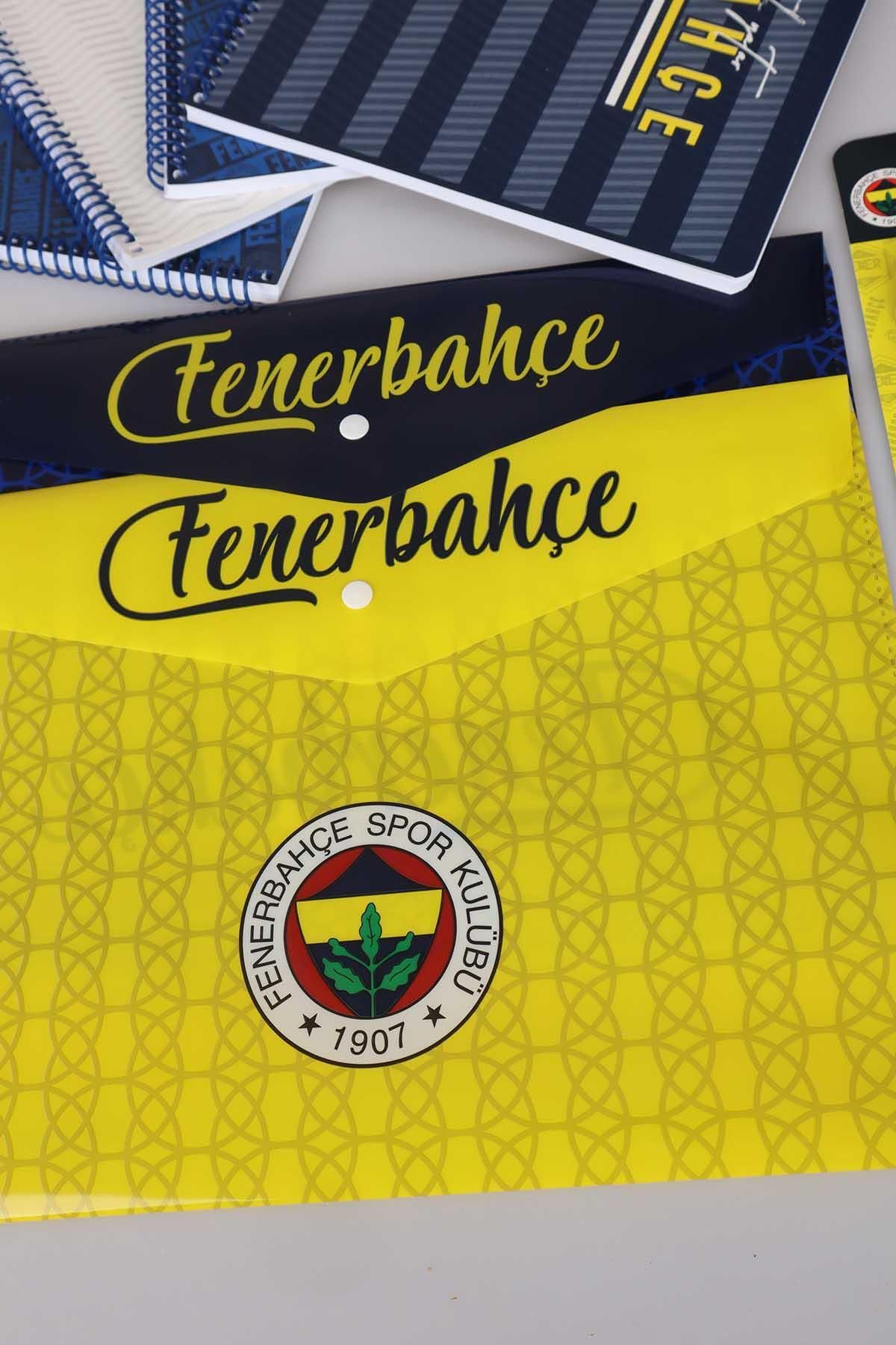 Fenerbahçe-Licensed A4 Notebook - 2 Plaids, 2 Lines, 2 Snap Files, 2 Erasers, Notepads 6