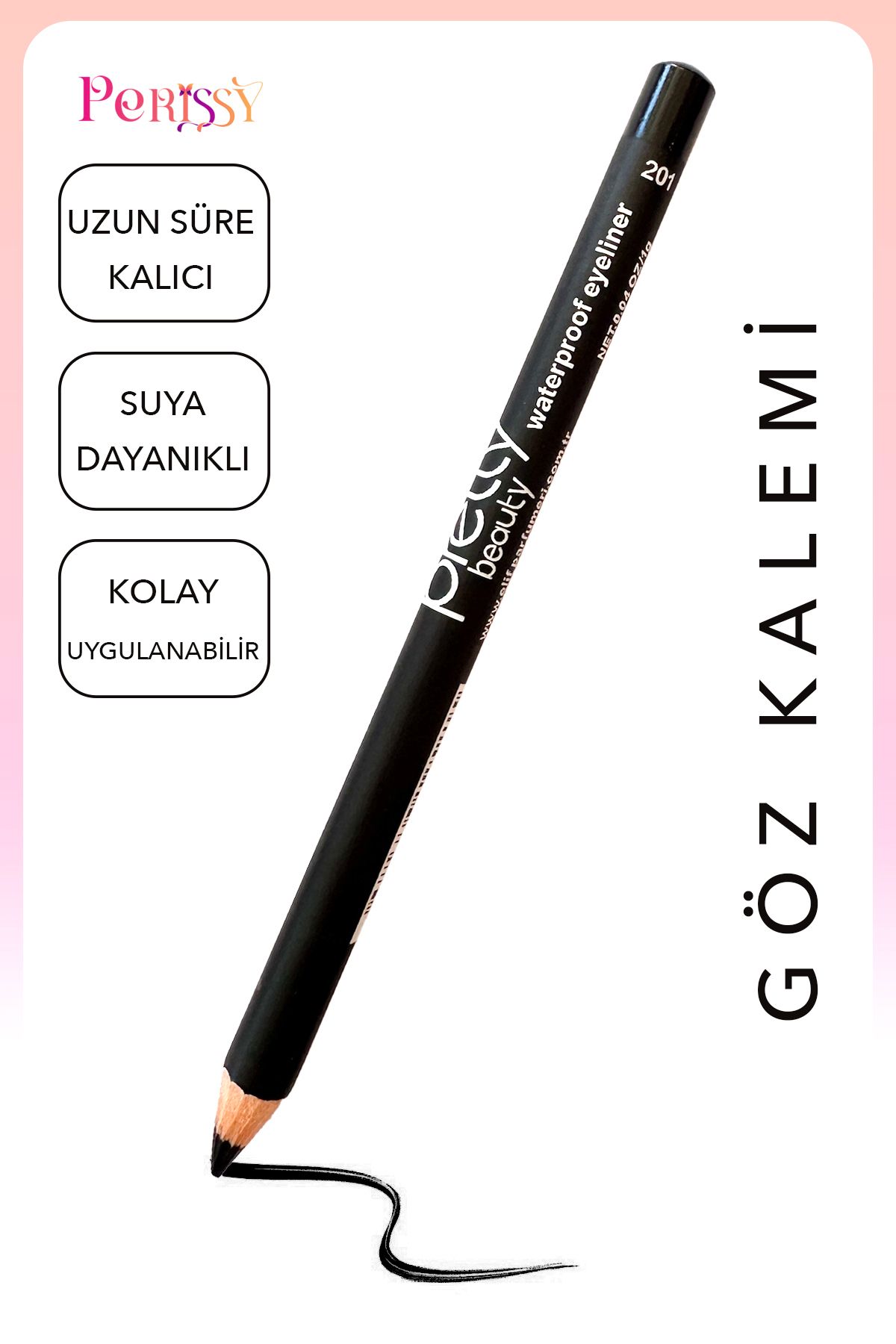 Perissy Suya Dayanıklı Göz Kalemi Waterproof Eyeliner