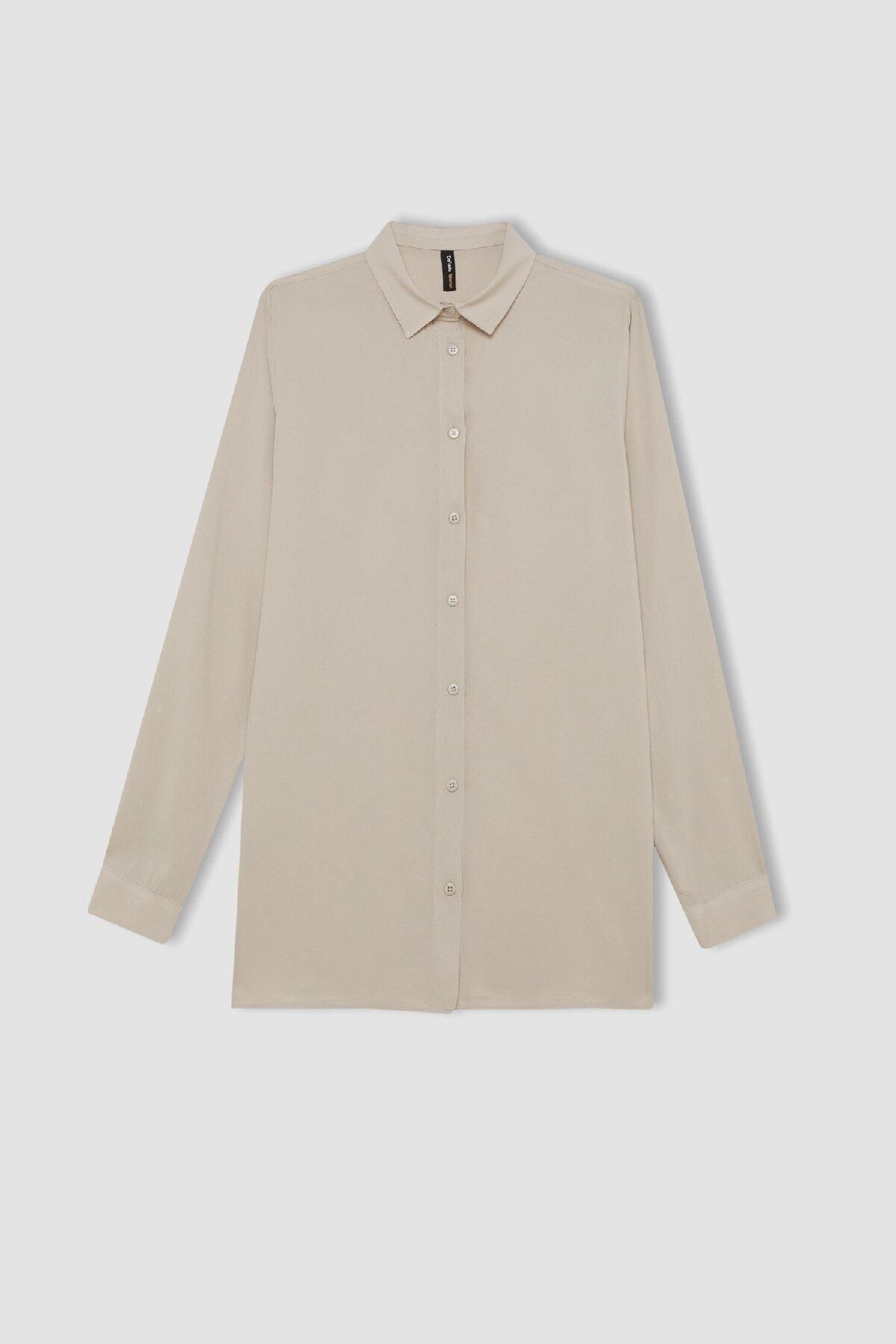 DeFacto-Regular Fit Basic Solid Button Long Sleeve Shirt D4230Ax24Au 7