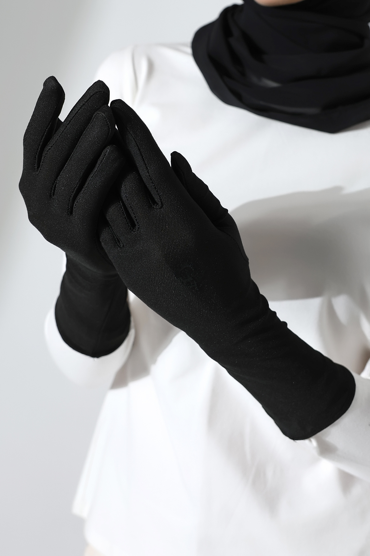 ihvan online  İşlemeli Kadın Tesettür Eldiven Siyah - Görsel 4