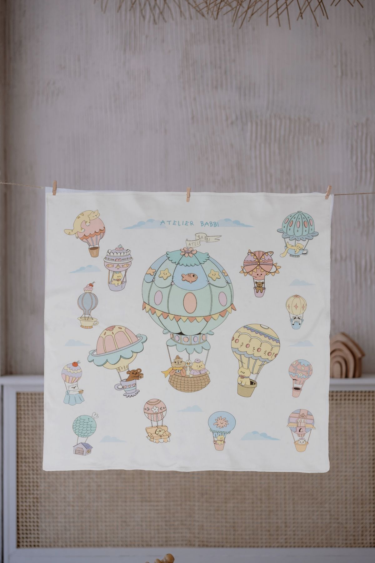 Atelier Babbi %100 Pamuk Çift Taraflı Battaniye - Kapadokya fotoğrafı 5 (önizleme)