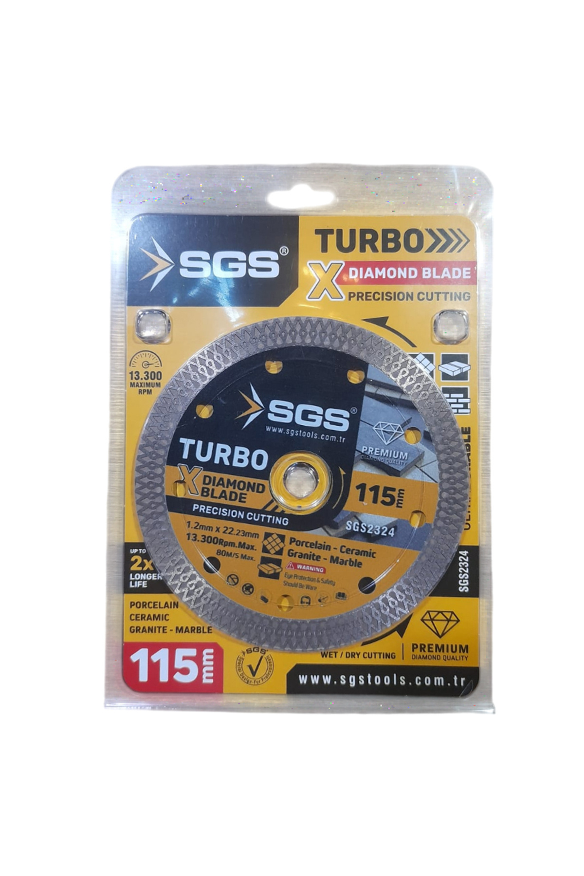 SGS Turbo Elmas Hassas Kesici 115MM X 1.2MM SGS2324