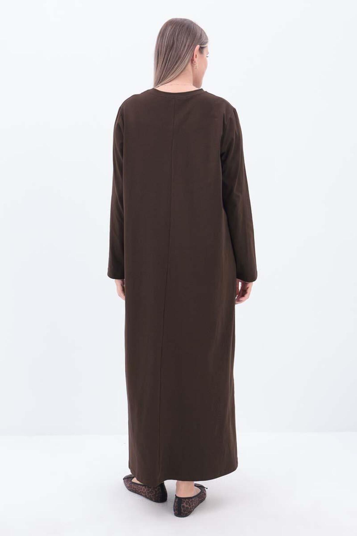 ALLDAY-Coffee-Long Sleeve Lingerie Dress 4