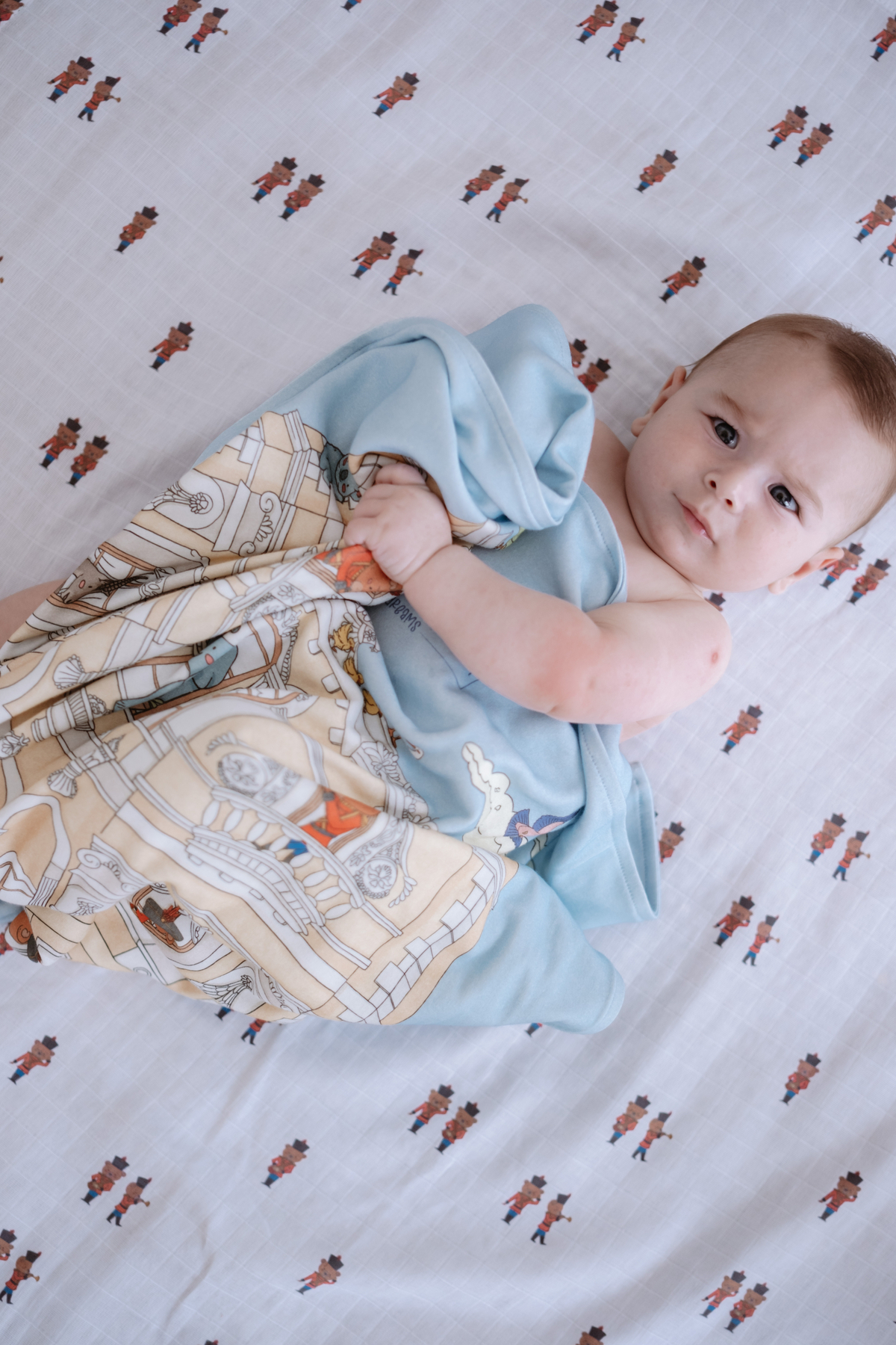 Atelier Babbi %100 Pamuk Çift Taraflı Battaniye - Kurşun Asker fotoğrafı 4 (önizleme)