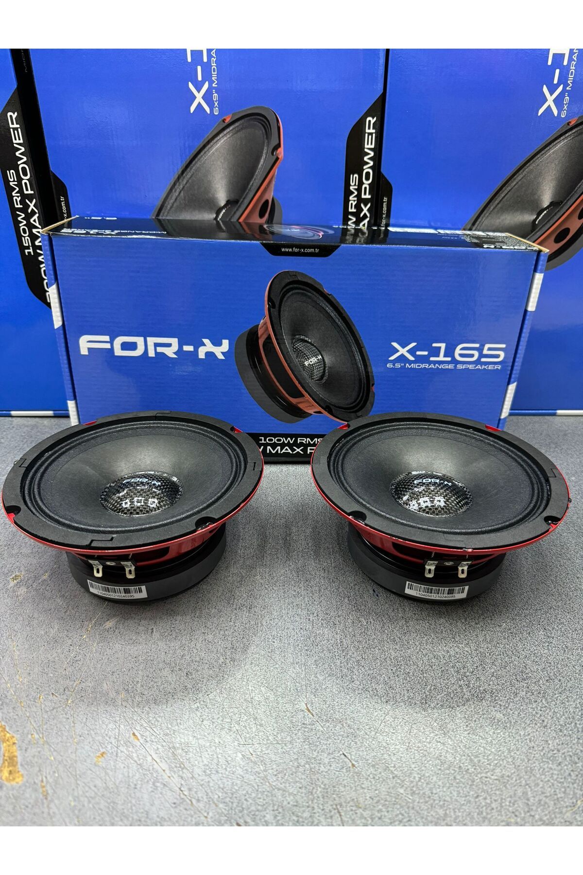 FORX5 16cm Özel Seri Carbon Midrange Ciftti 400wat 200rms Kırmızı Kasa Iki Adet